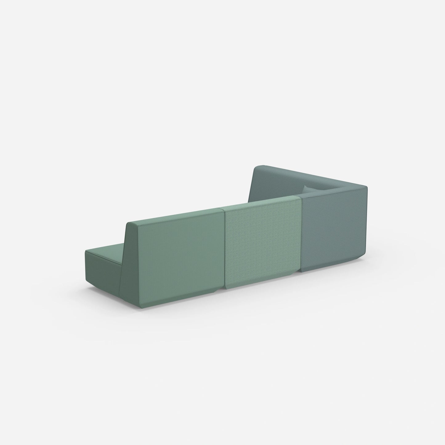 Canapé d'angle bleu de derrière