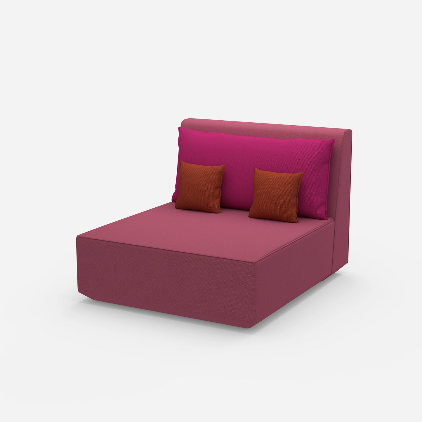 Chaise longue double de 120 cm de large sur le côté