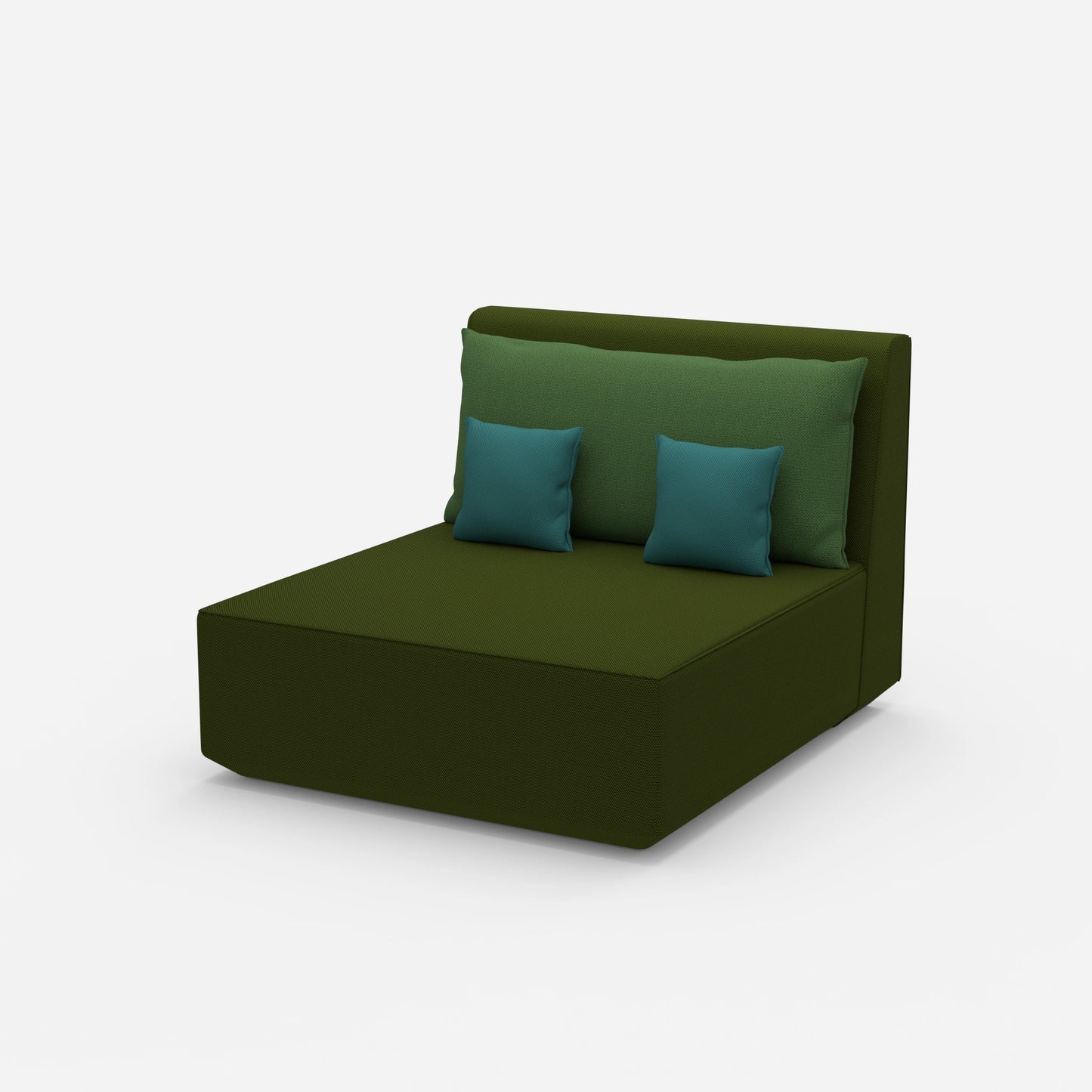 Chaise longue double de 120 cm de large sur le côté
