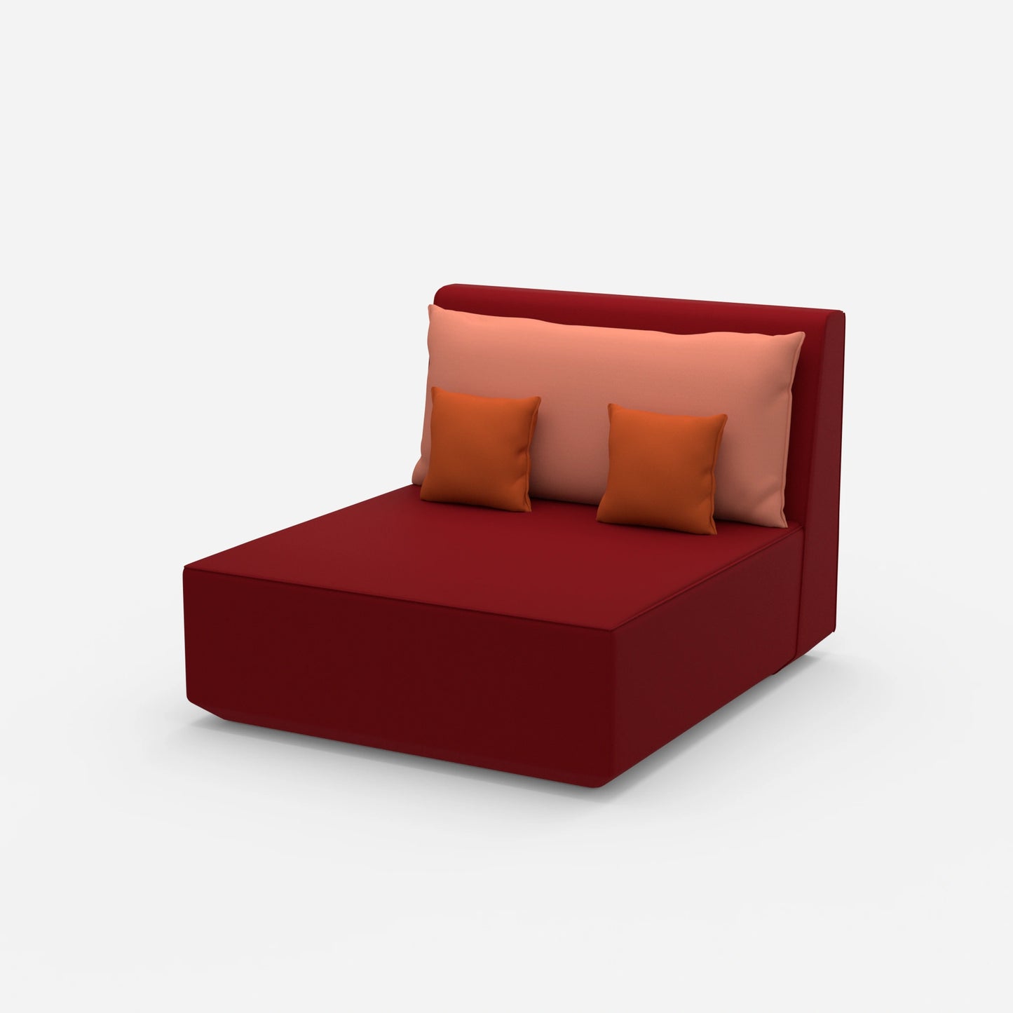 Chaise longue double de 120 cm de large sur le côté