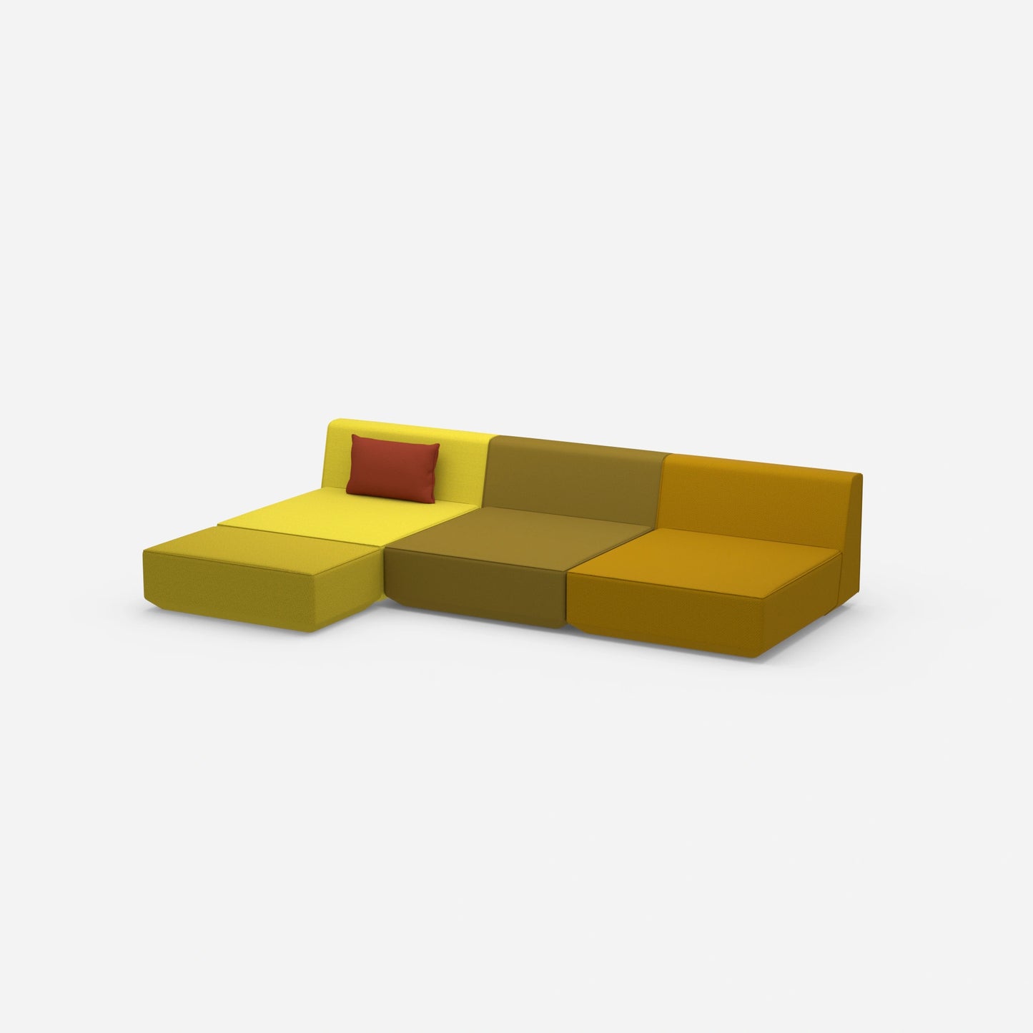 Canapé d'angle Lounge 300 cm de large de côté