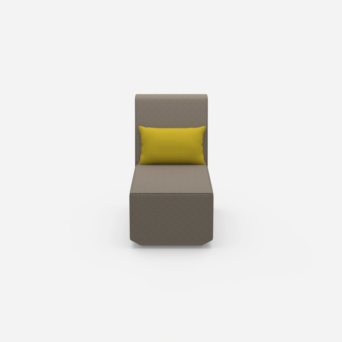 Petite chaise longue à dossier haut vue de face