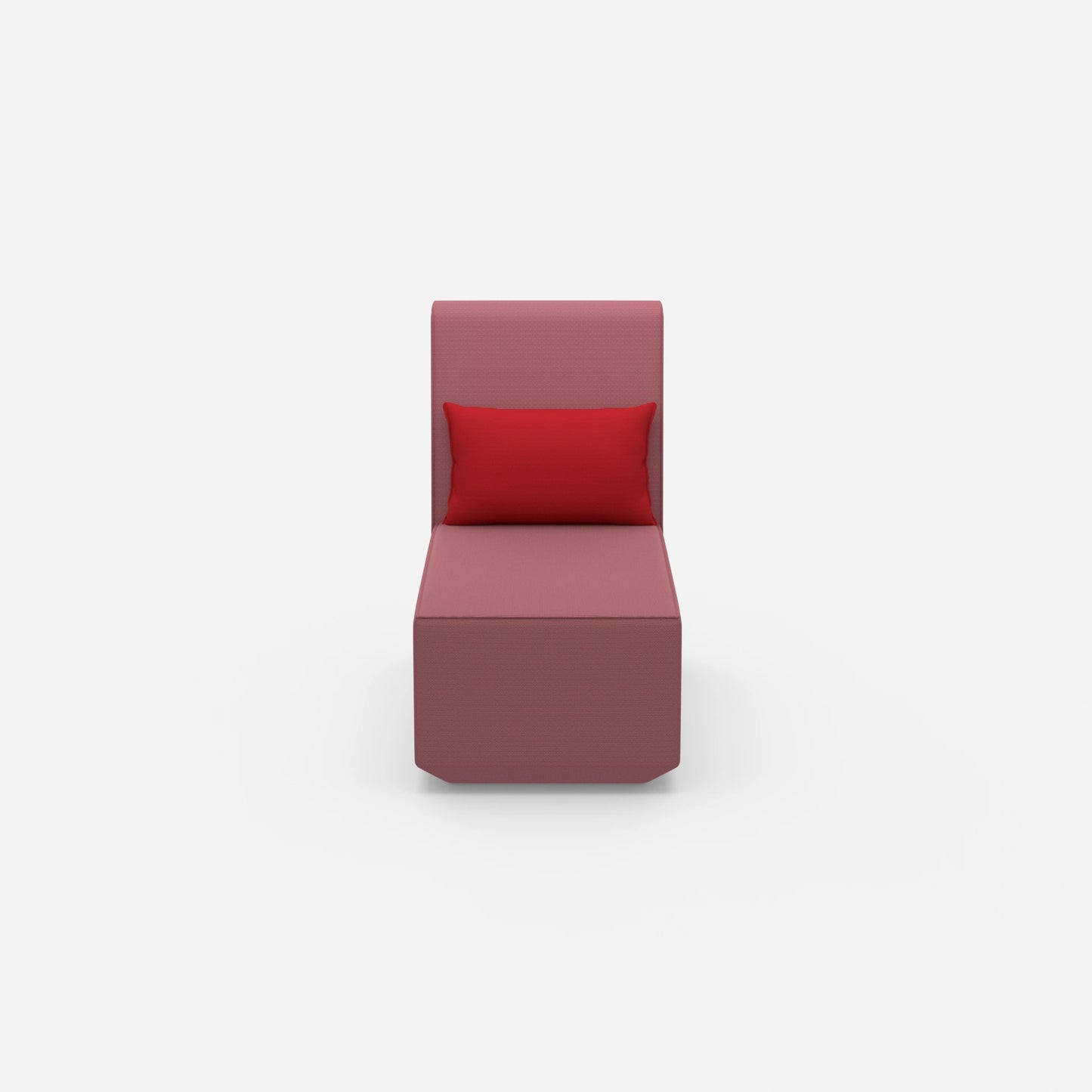 Petite chaise longue à dossier haut vue de face