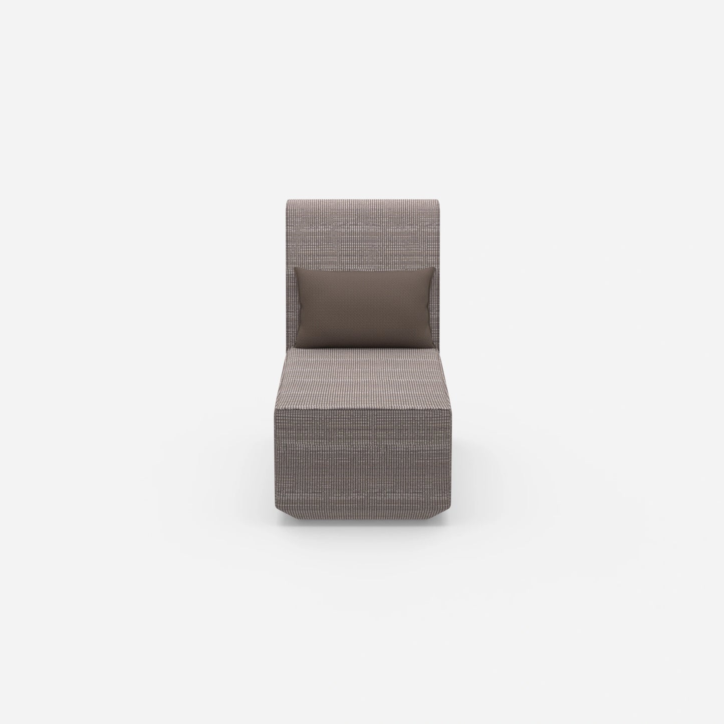 Petite chaise longue à dossier haut vue de face