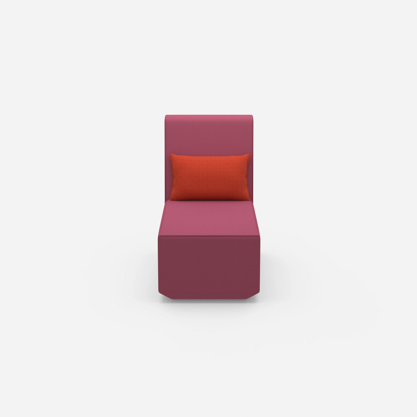Petite chaise longue à dossier haut vue de face