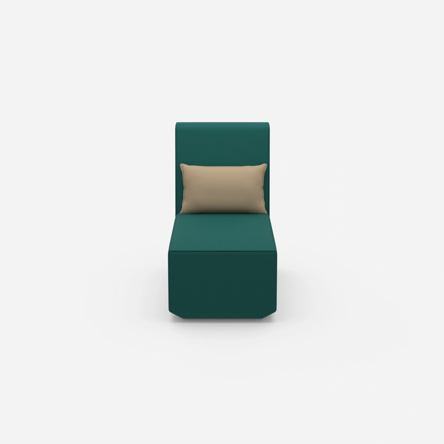Petite chaise longue à dossier haut vue de face