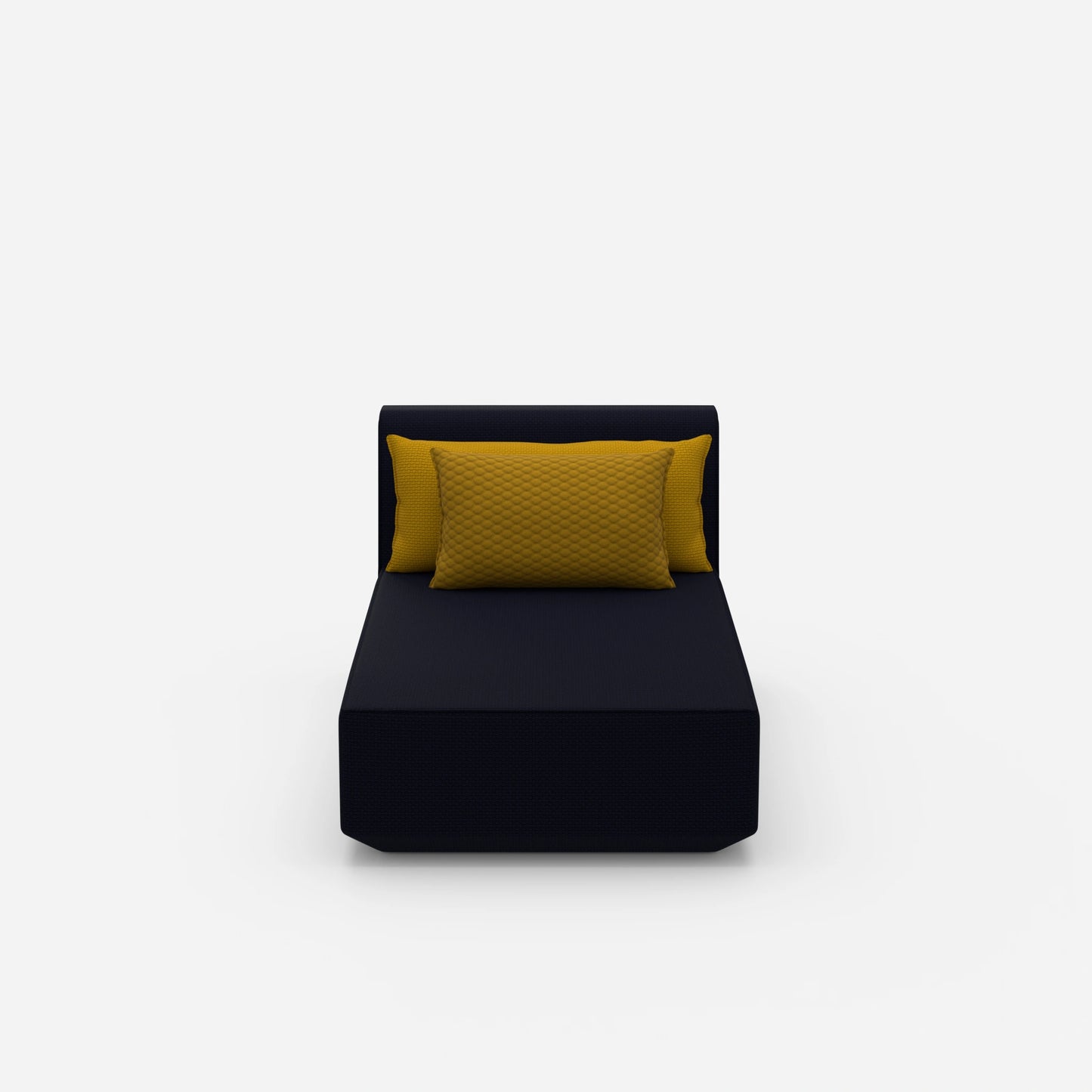 Chaise longue moderne vue de face