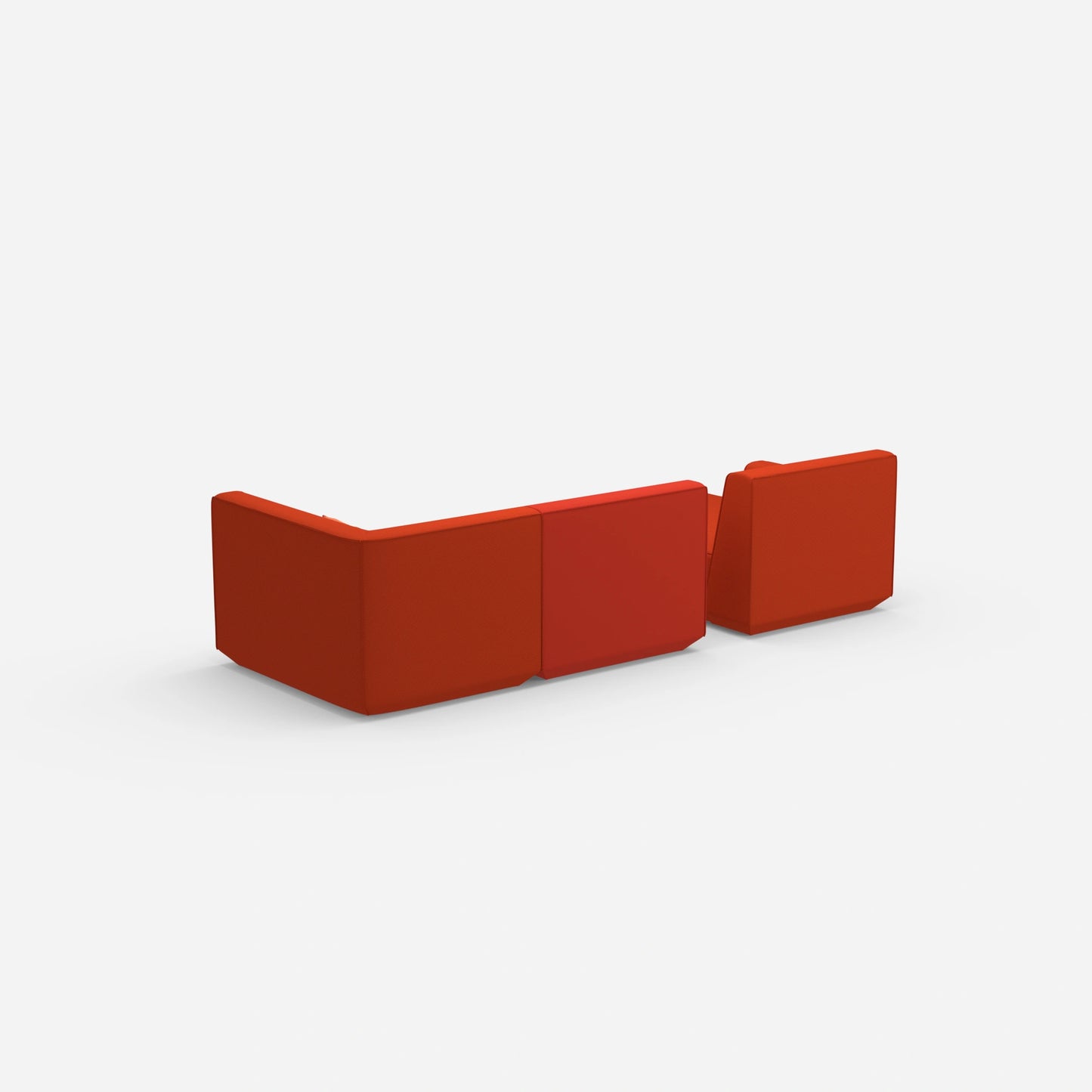 Canapé modulable pour 2 avec ottomane à l'arrière