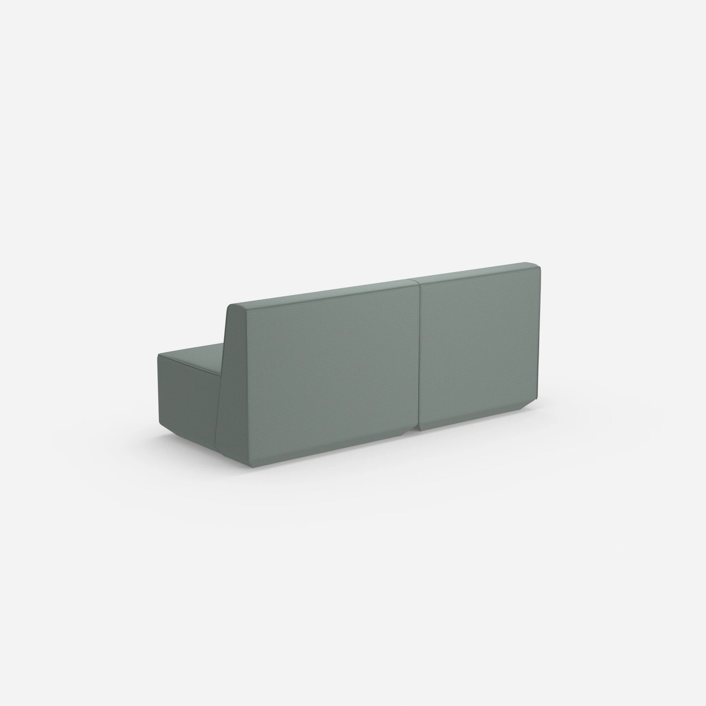 Canapé modulaire sans accoudoir vu de l'arrière