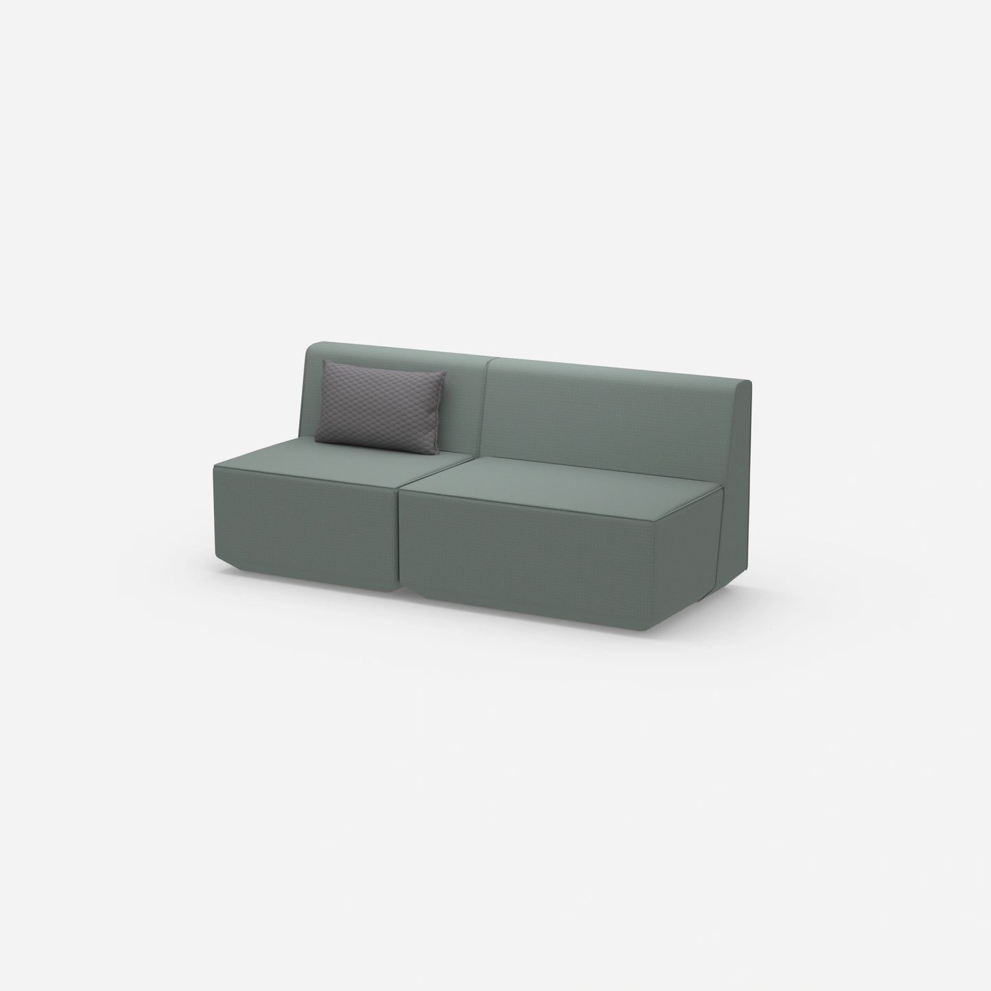 Canapé modulaire sans accoudoir vu de côté