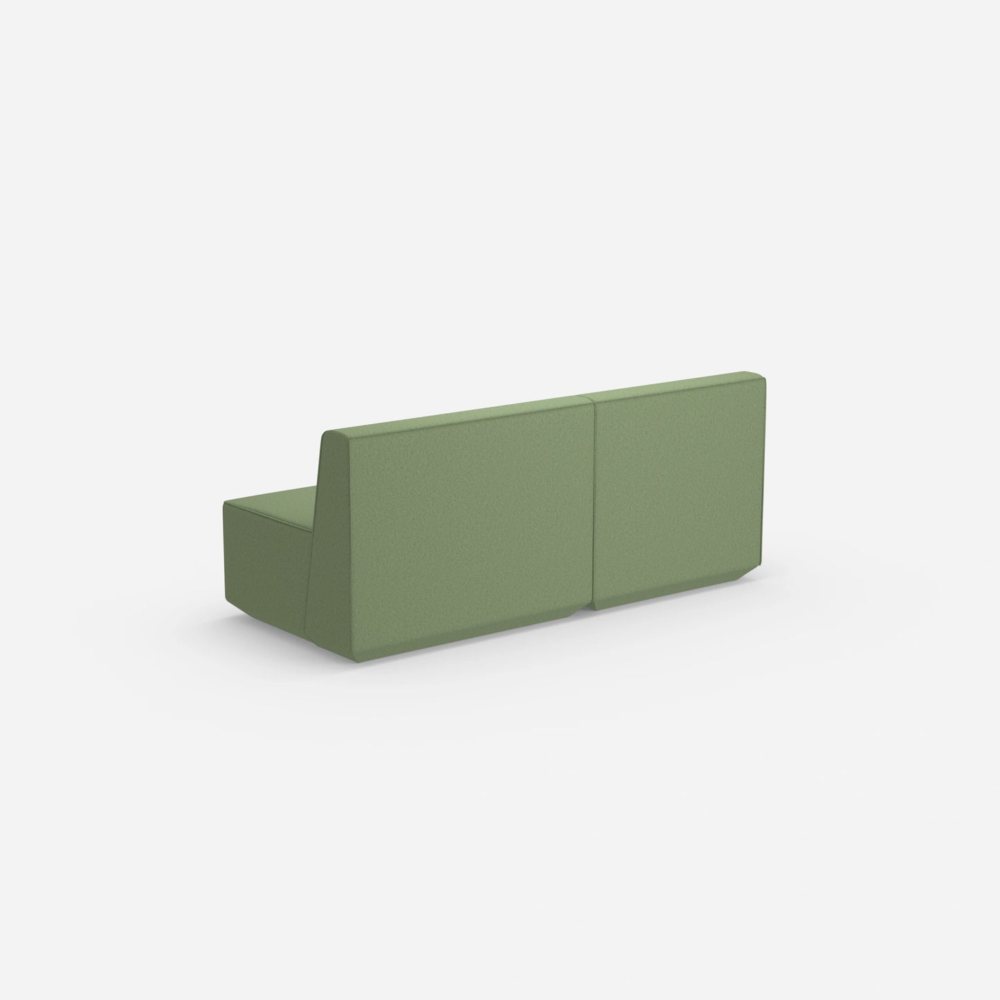 Canapé modulaire sans accoudoir vu de l'arrière