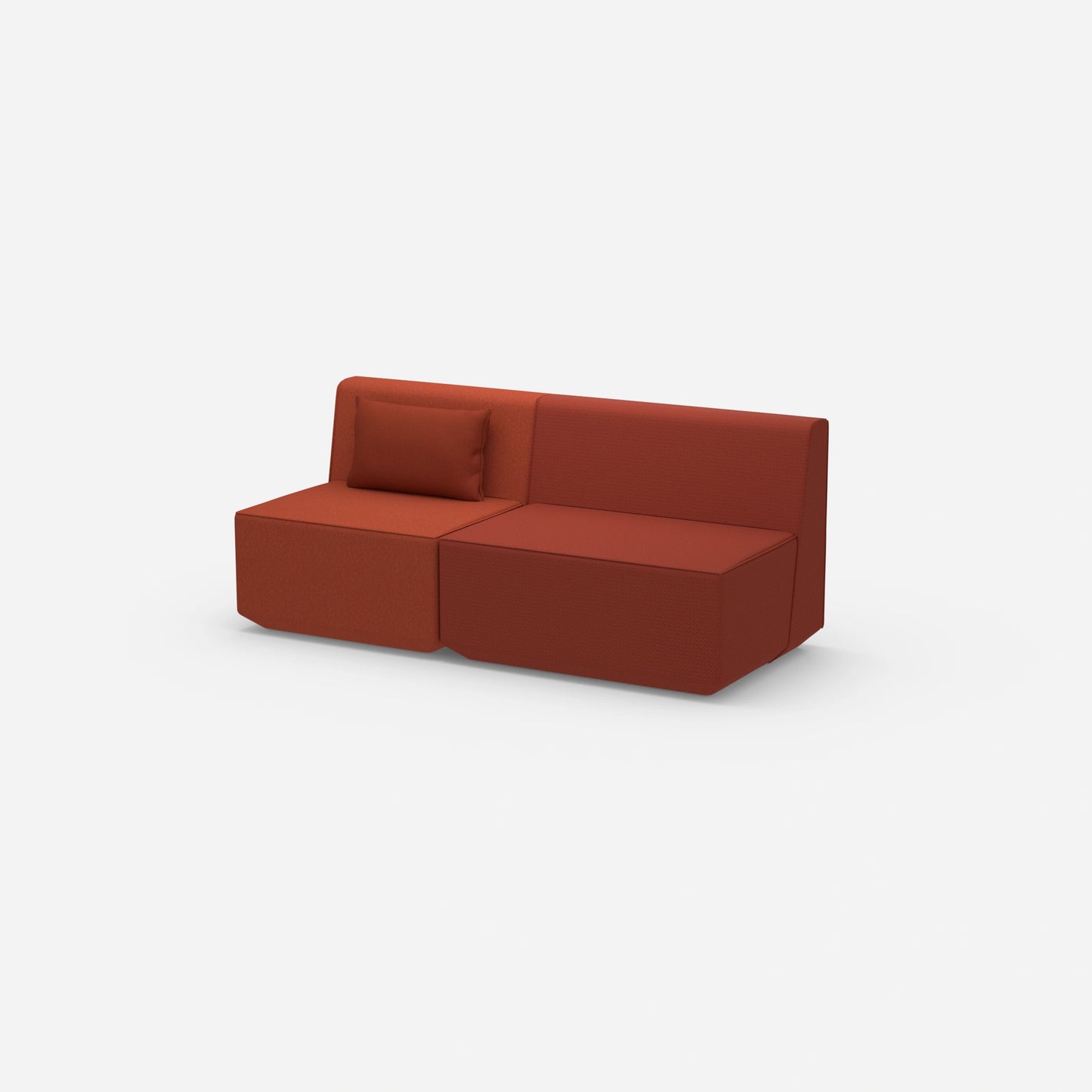 Canapé modulaire sans accoudoir vu de côté