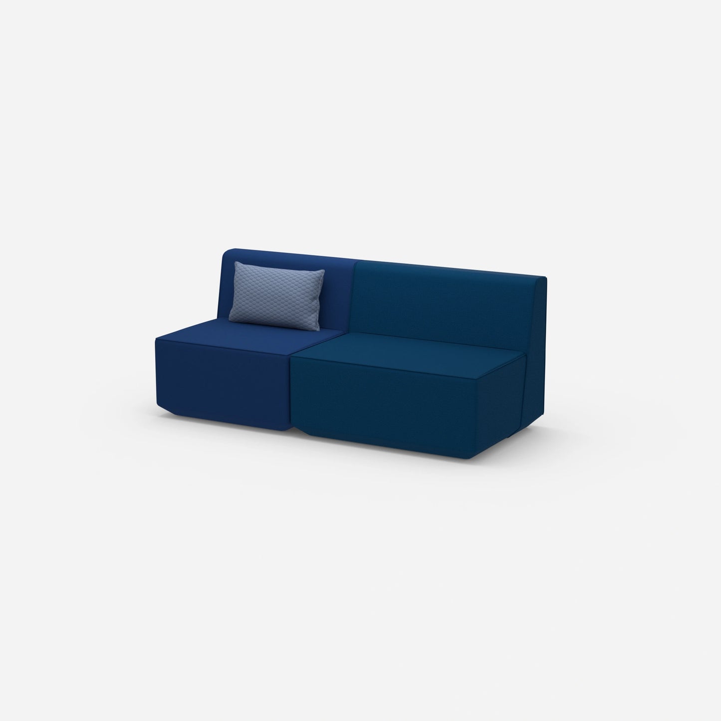 Canapé modulaire sans accoudoir vu de côté