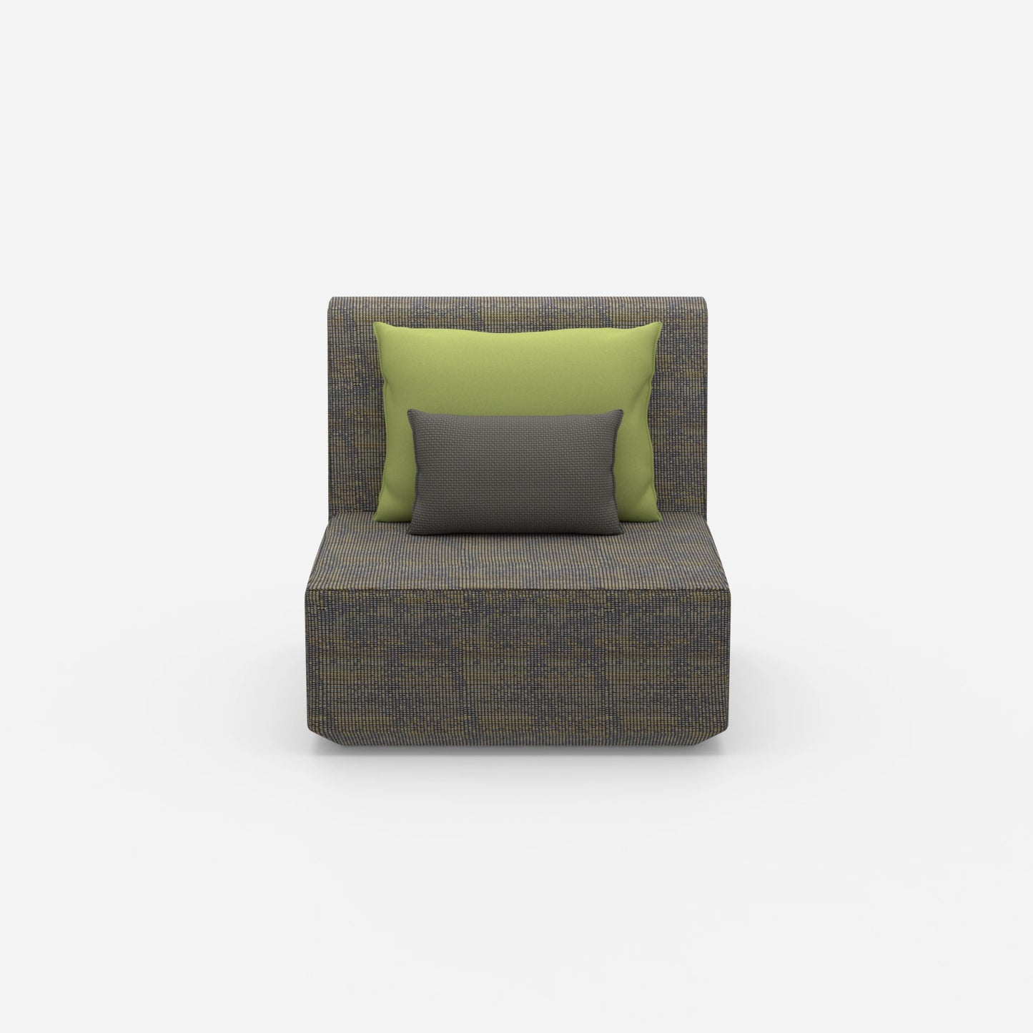 Fauteuil à dossier haut vu de face