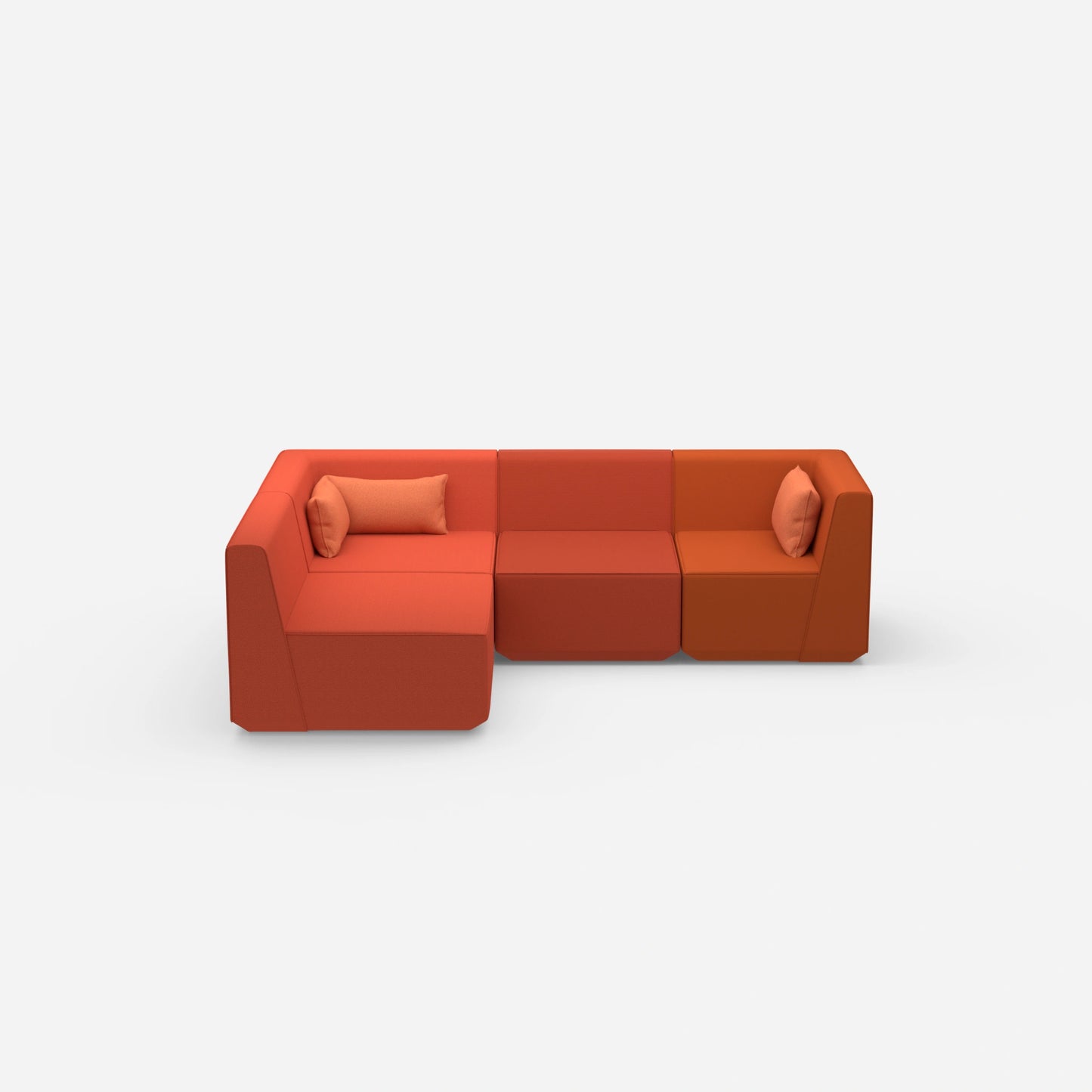 Coin canapé orange de face