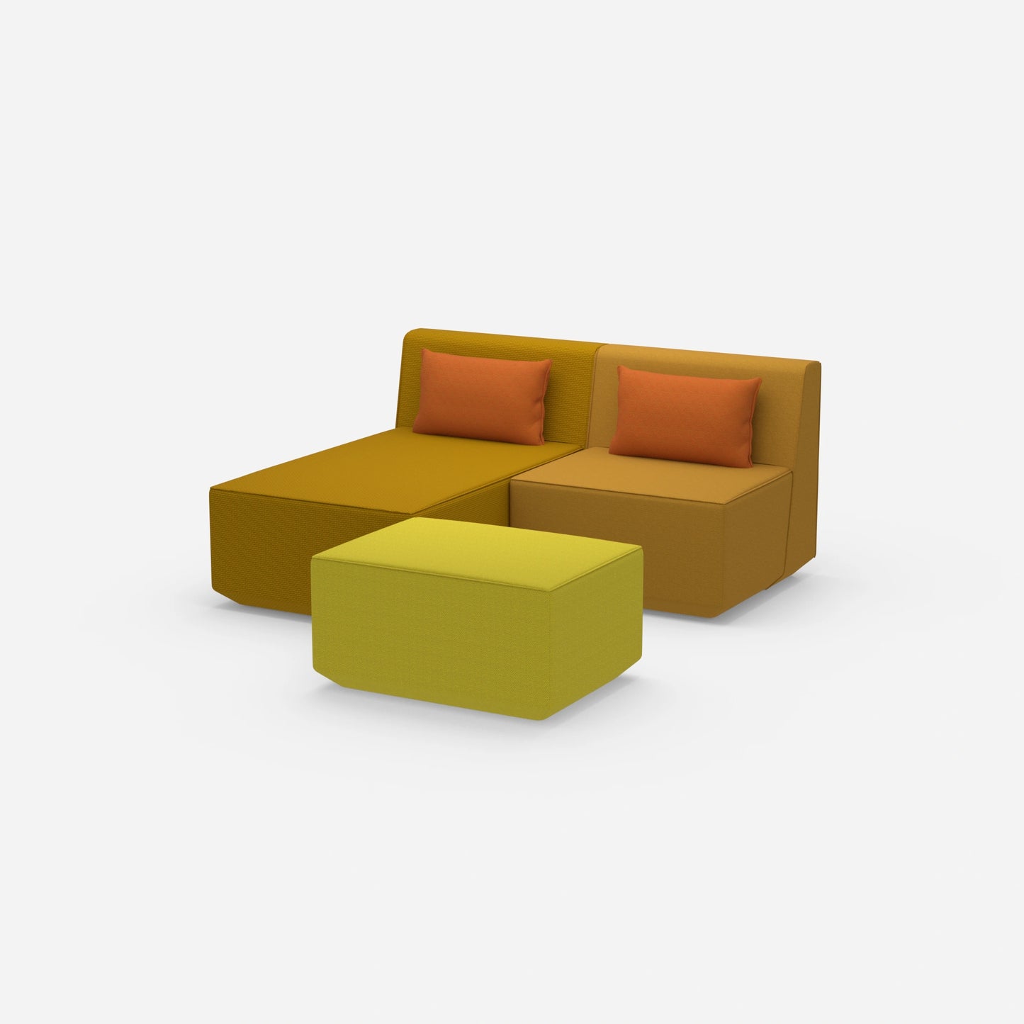 Canapé modulaire deux places avec fonction de côté