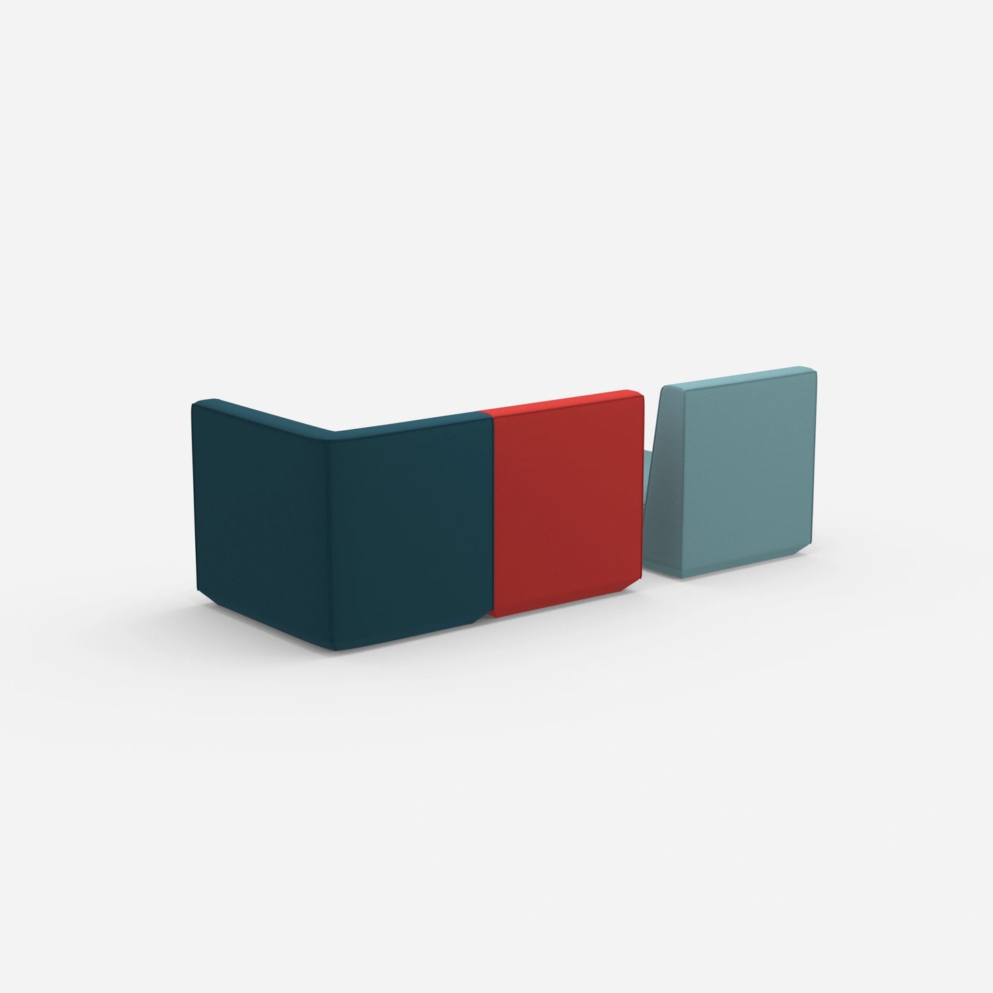 2 posti con pouf e schienale alto da dietro