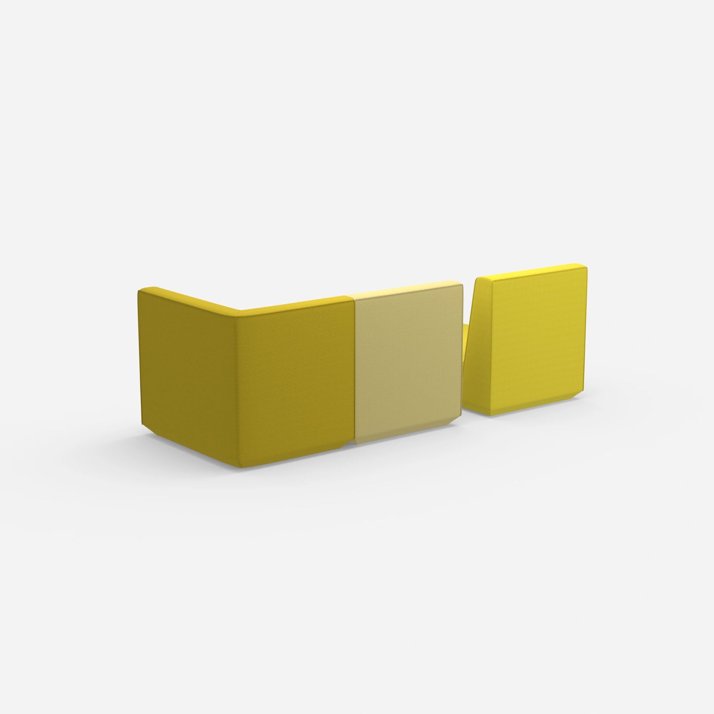 2 posti con pouf e schienale alto da dietro