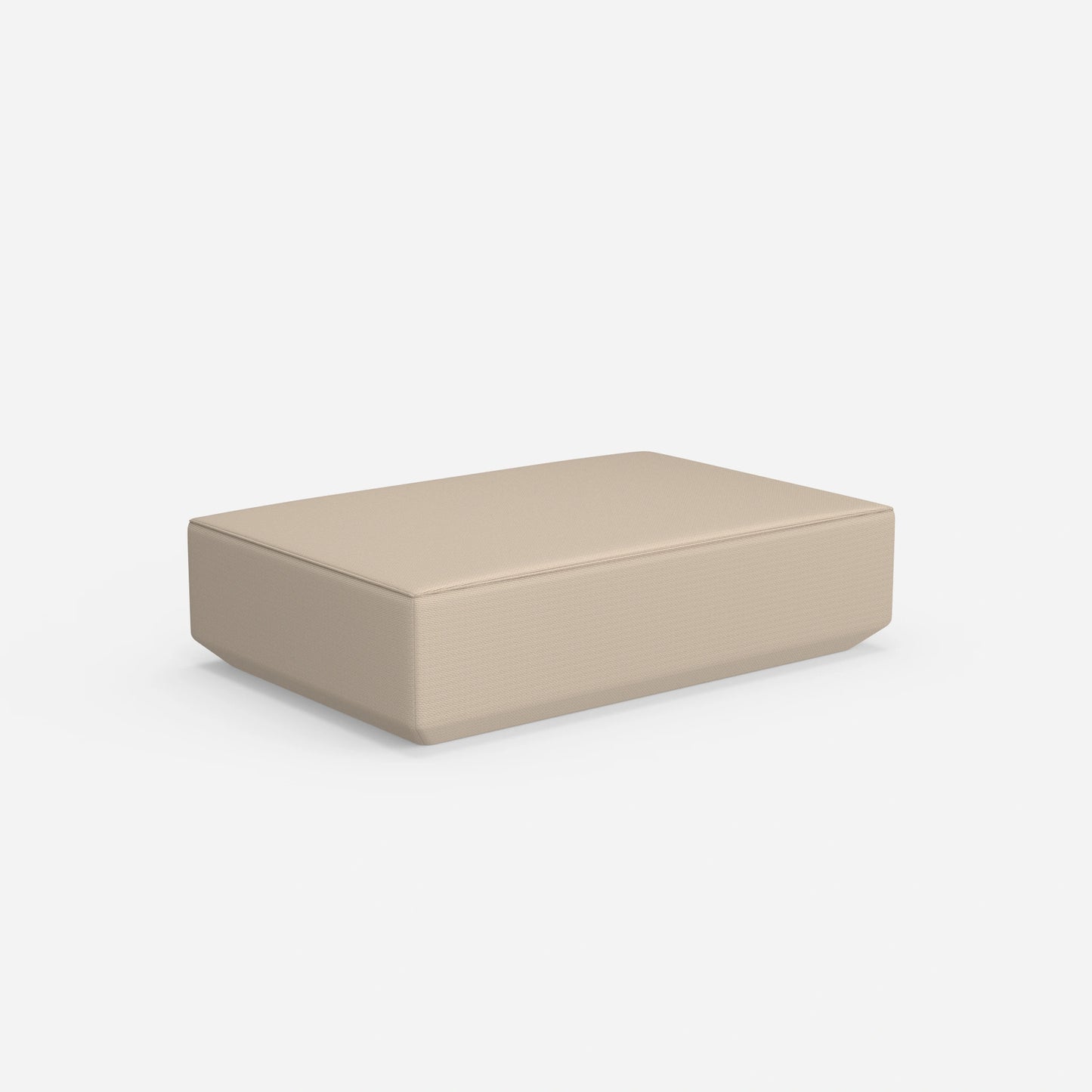 Pouf color crema da dietro