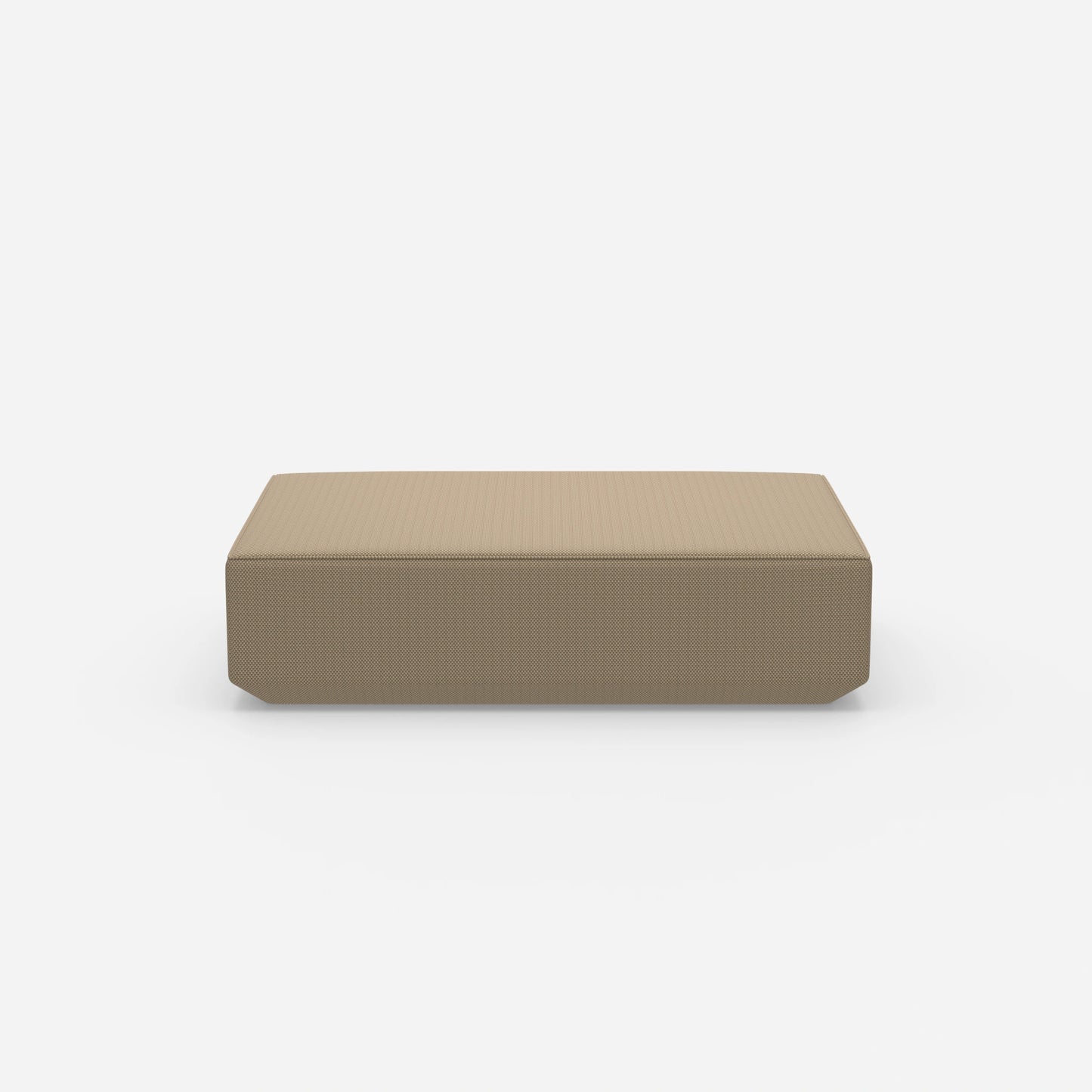Pouf color crema dal davanti