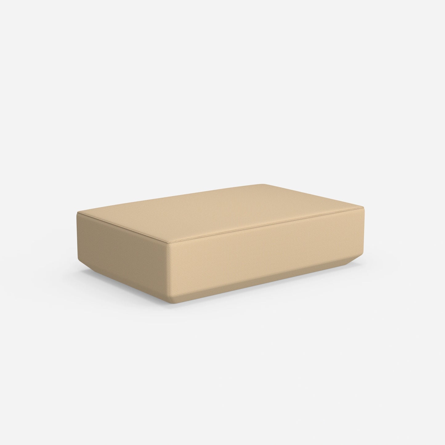 Pouf color crema da dietro