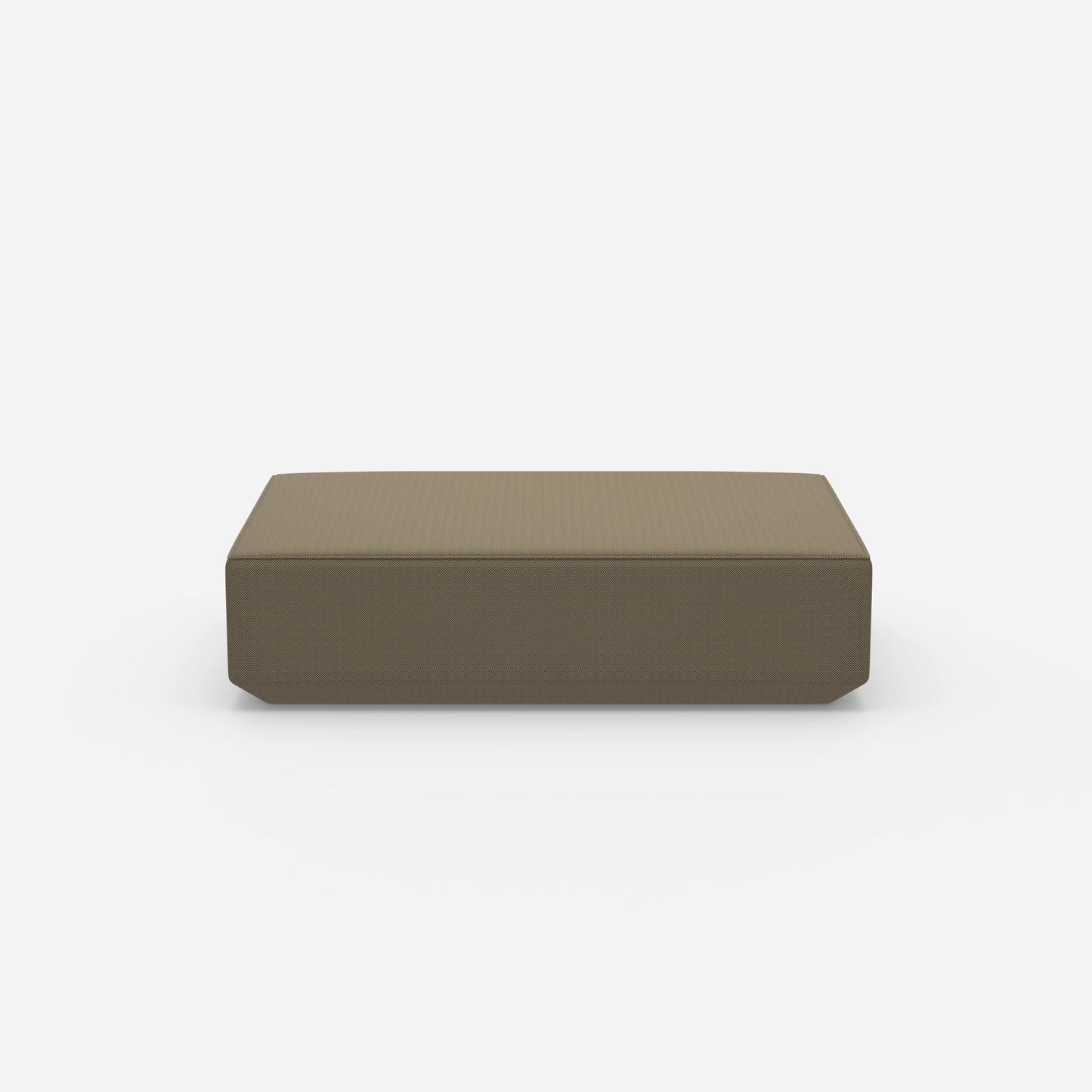 Pouf color crema dal davanti