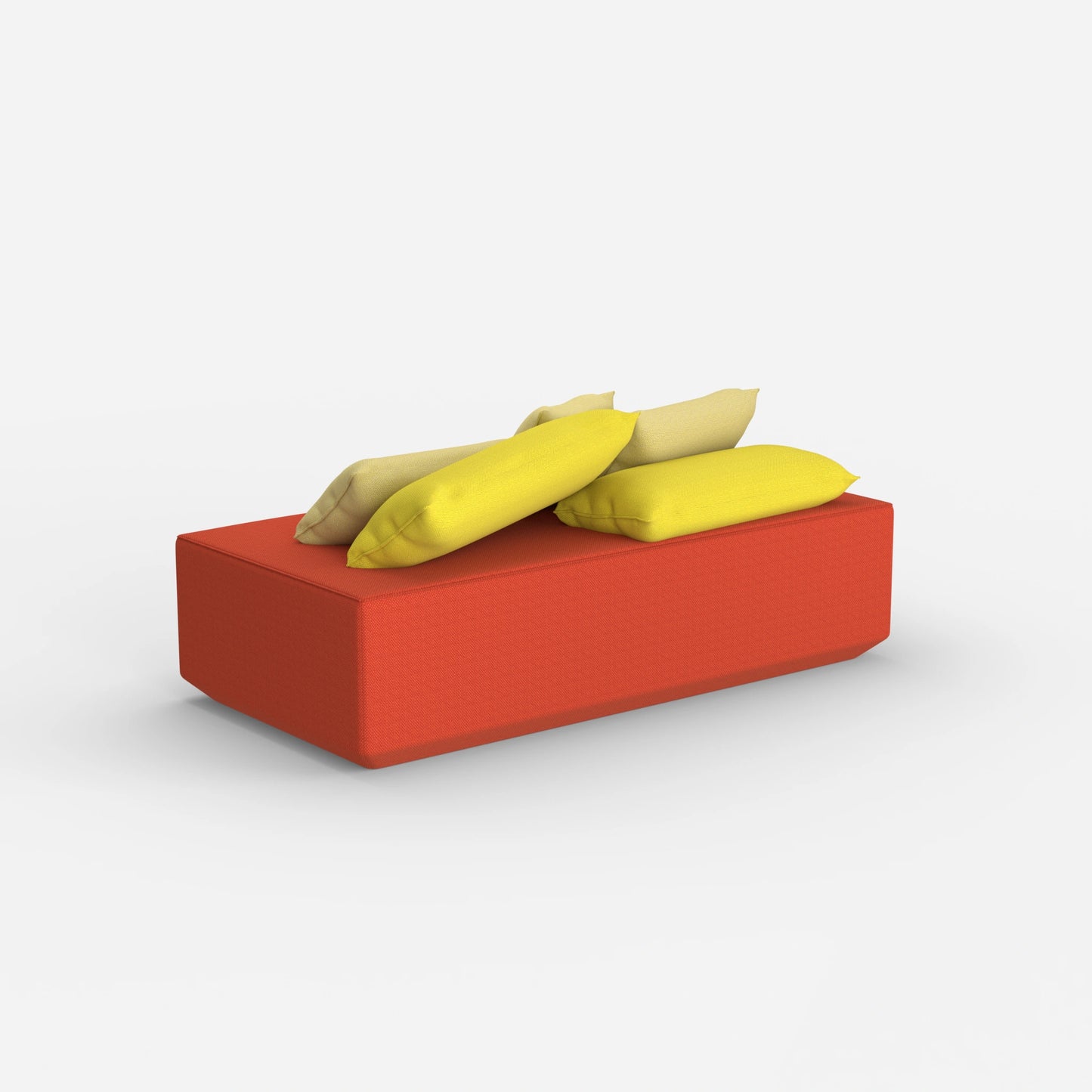 Pouf modulare moderno da dietro