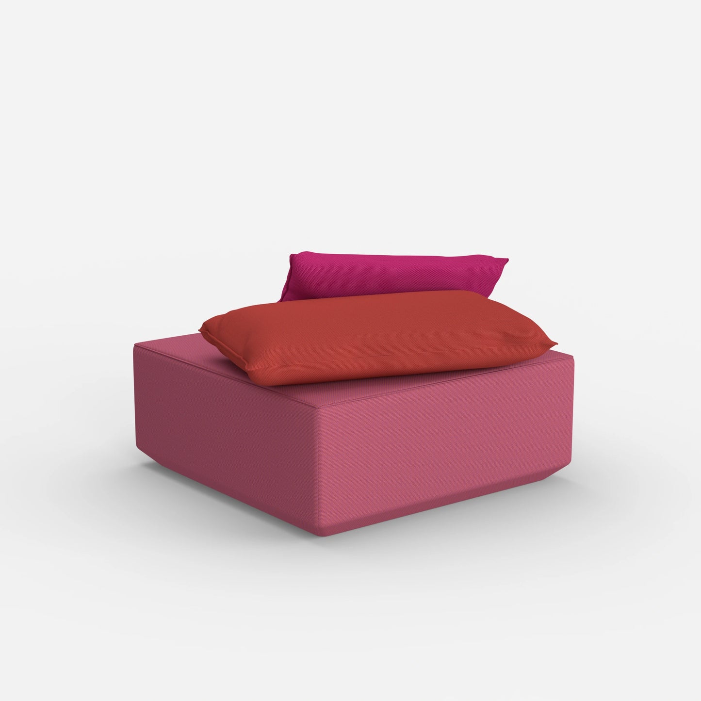 Pouf moderno quadrato da dietro