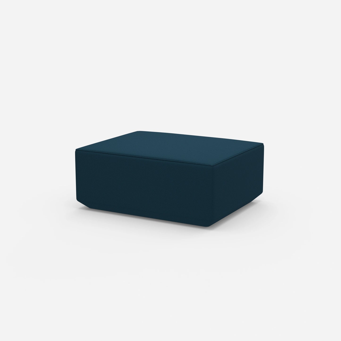 Pouf blu dal lato