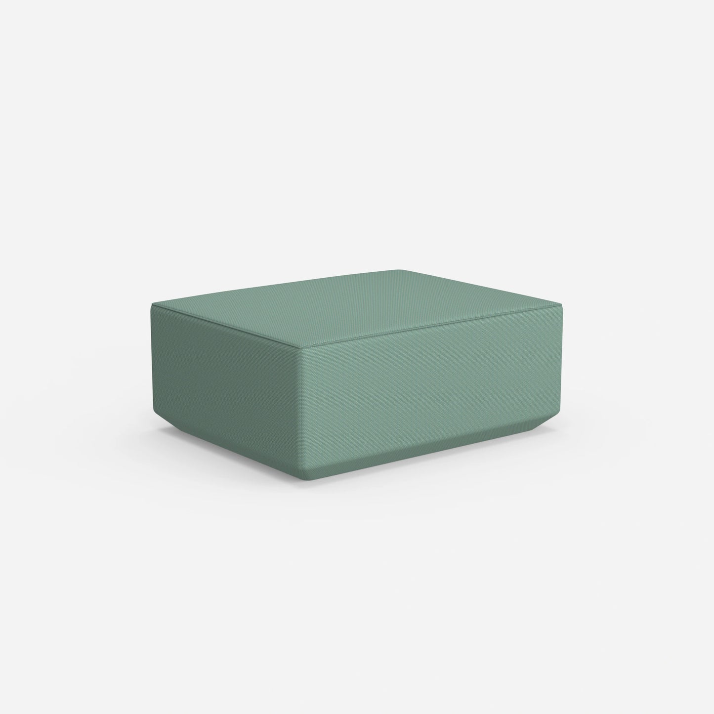 Pouf blu visto da dietro