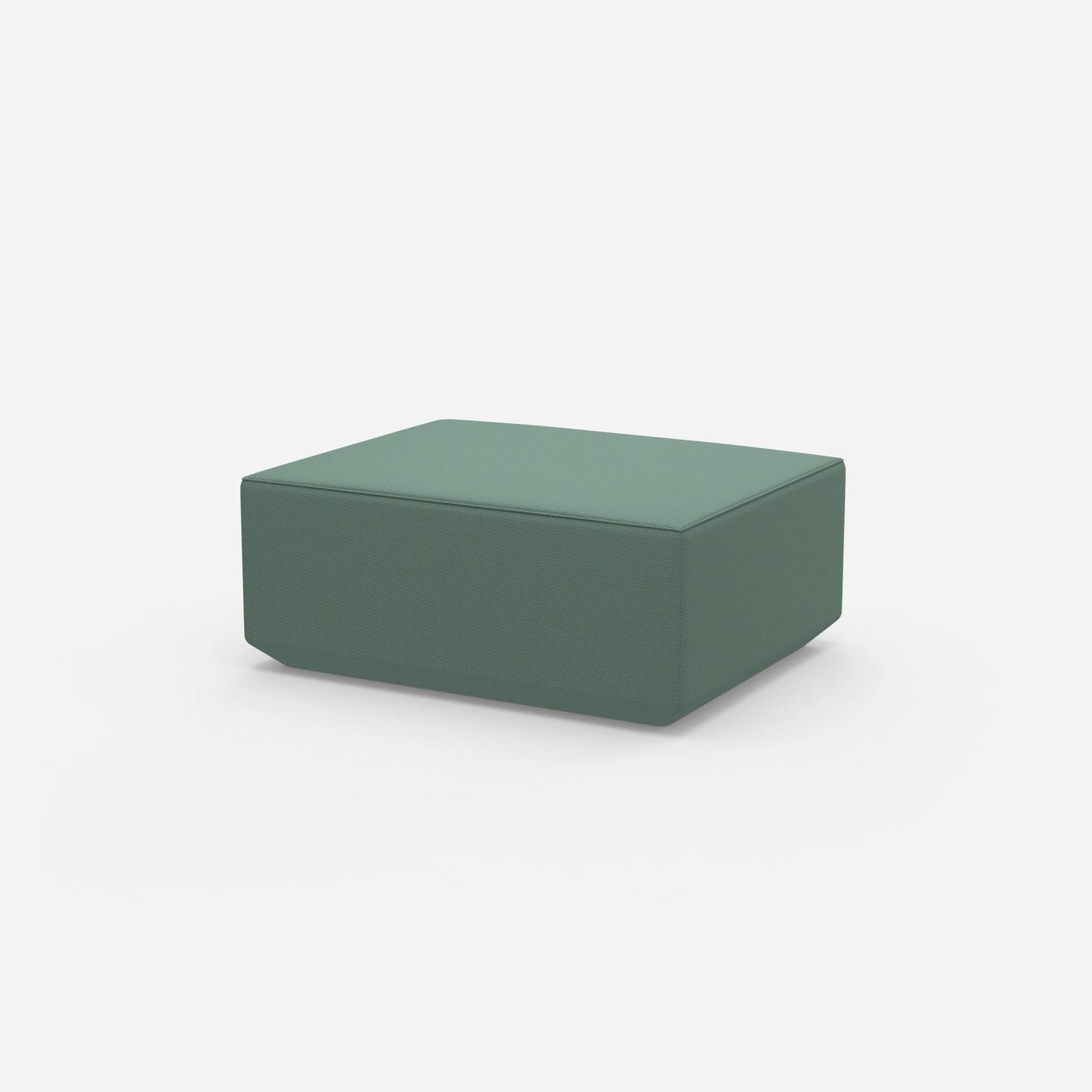 Pouf blu dal lato