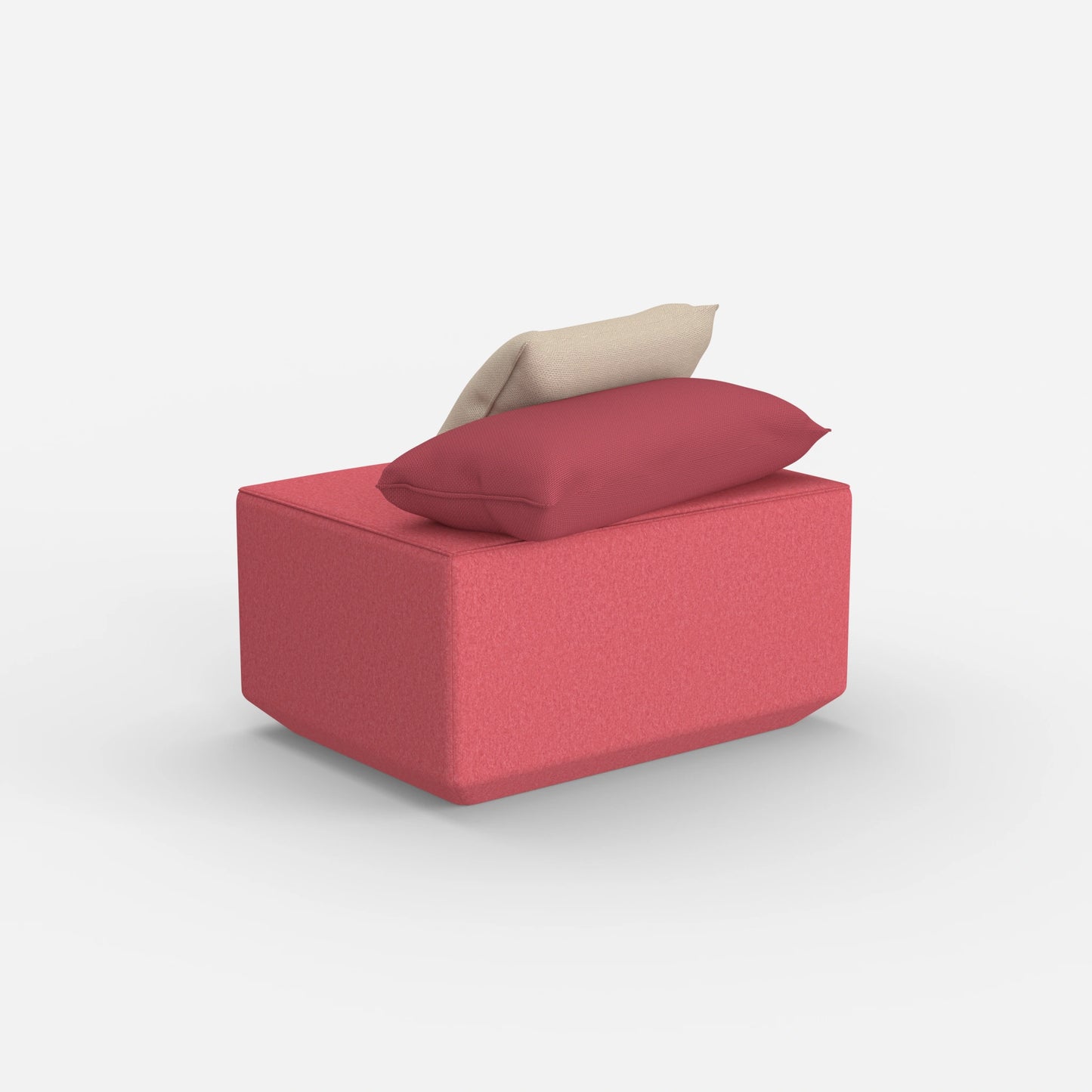 Pouf in rosa da dietro