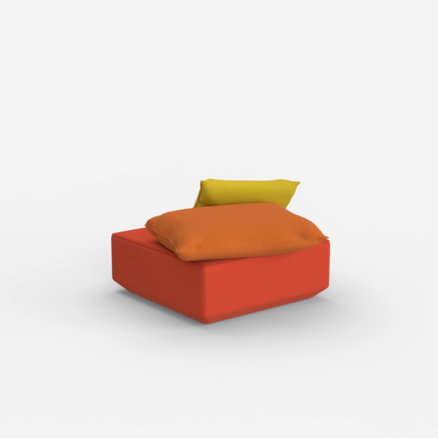 Pouf quadrato da dietro