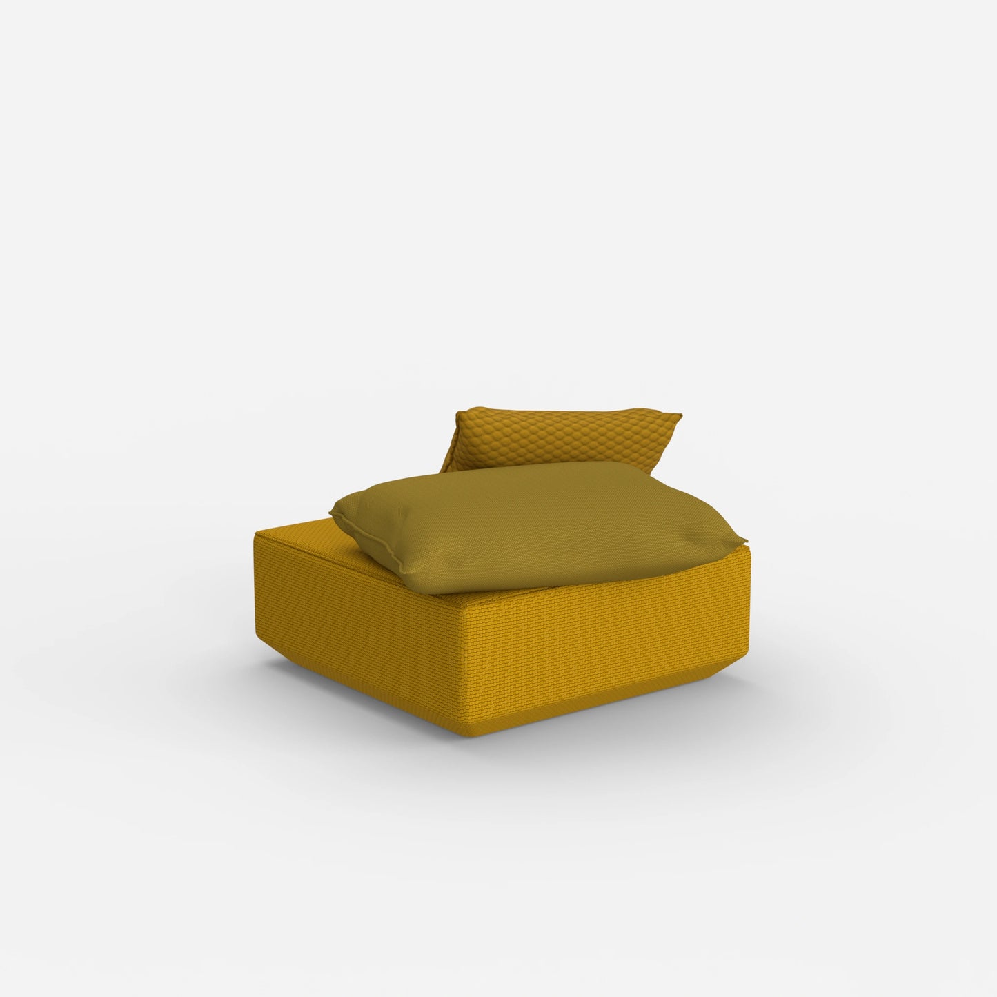 Pouf quadrato da dietro