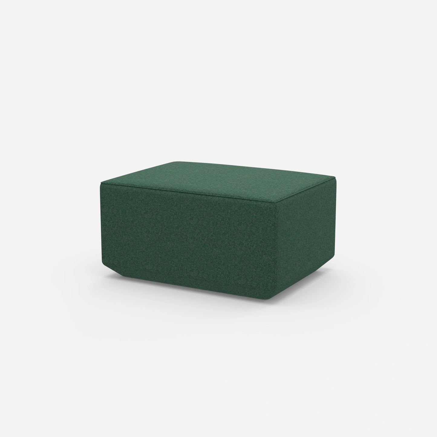 Pouf seduta verde visto di lato