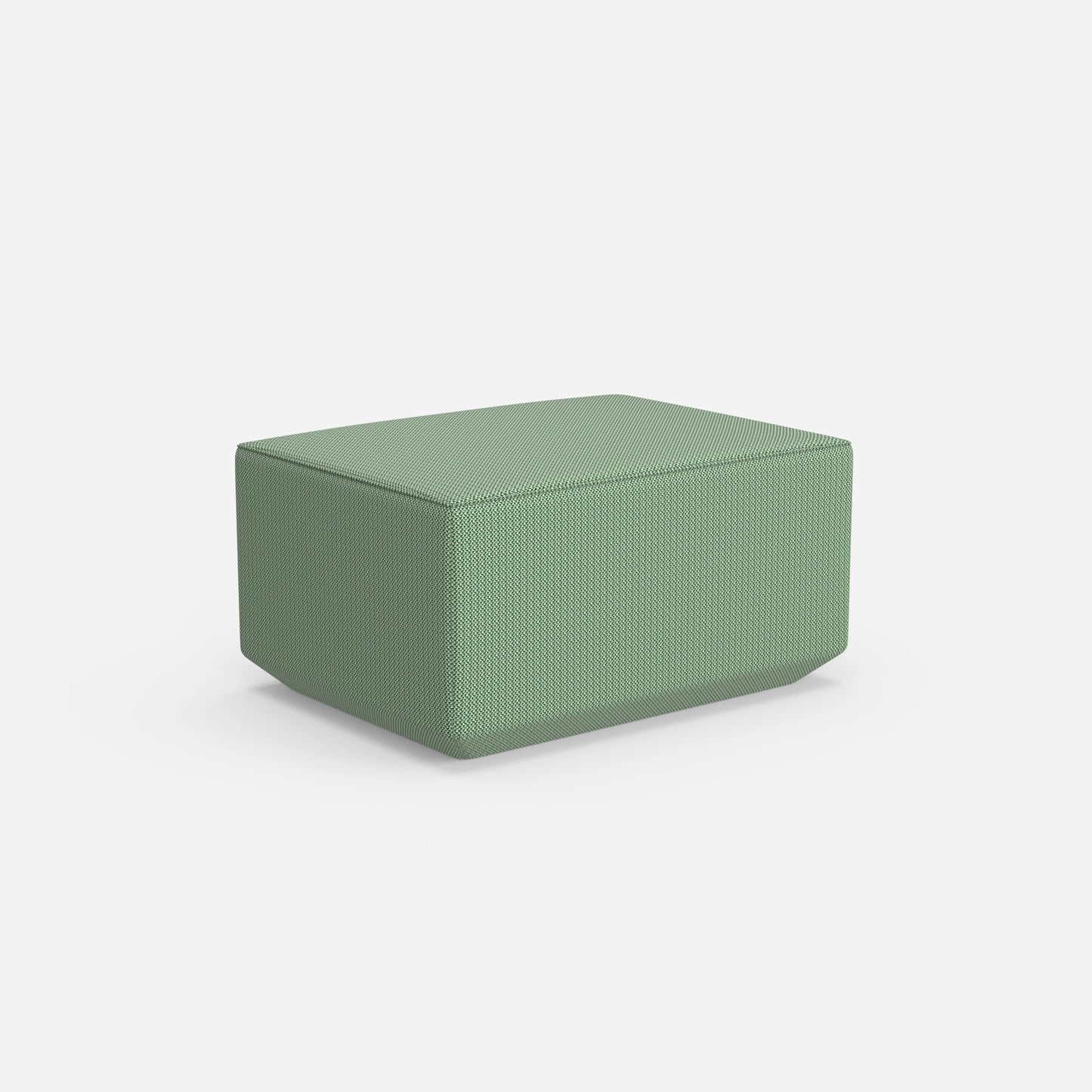 Pouf di seduta in verde da dietro