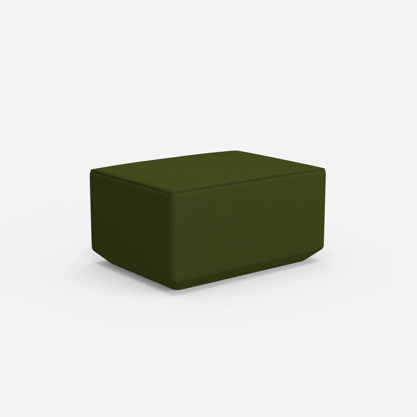Pouf di seduta in verde da dietro