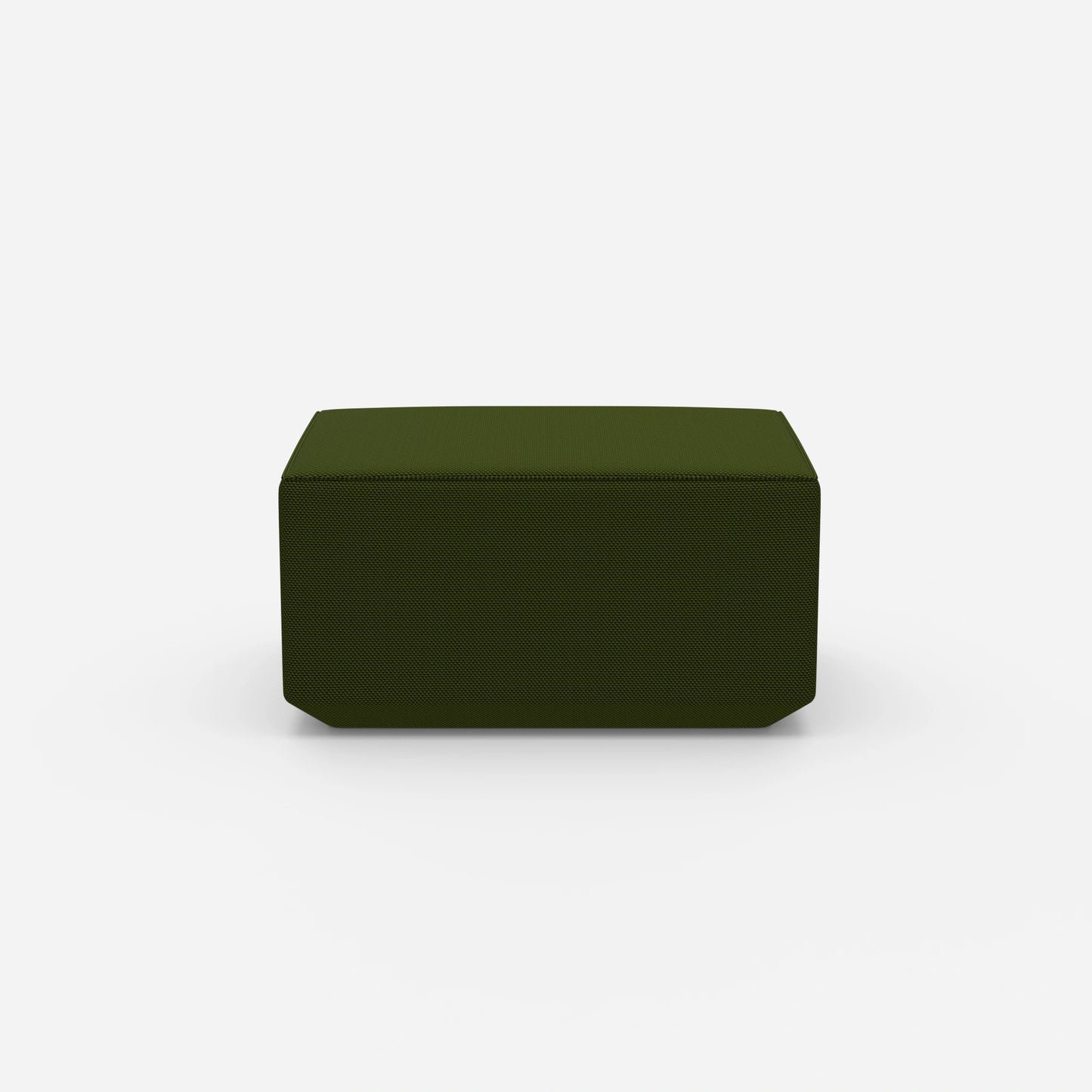 Pouf di seduta in verde da davanti
