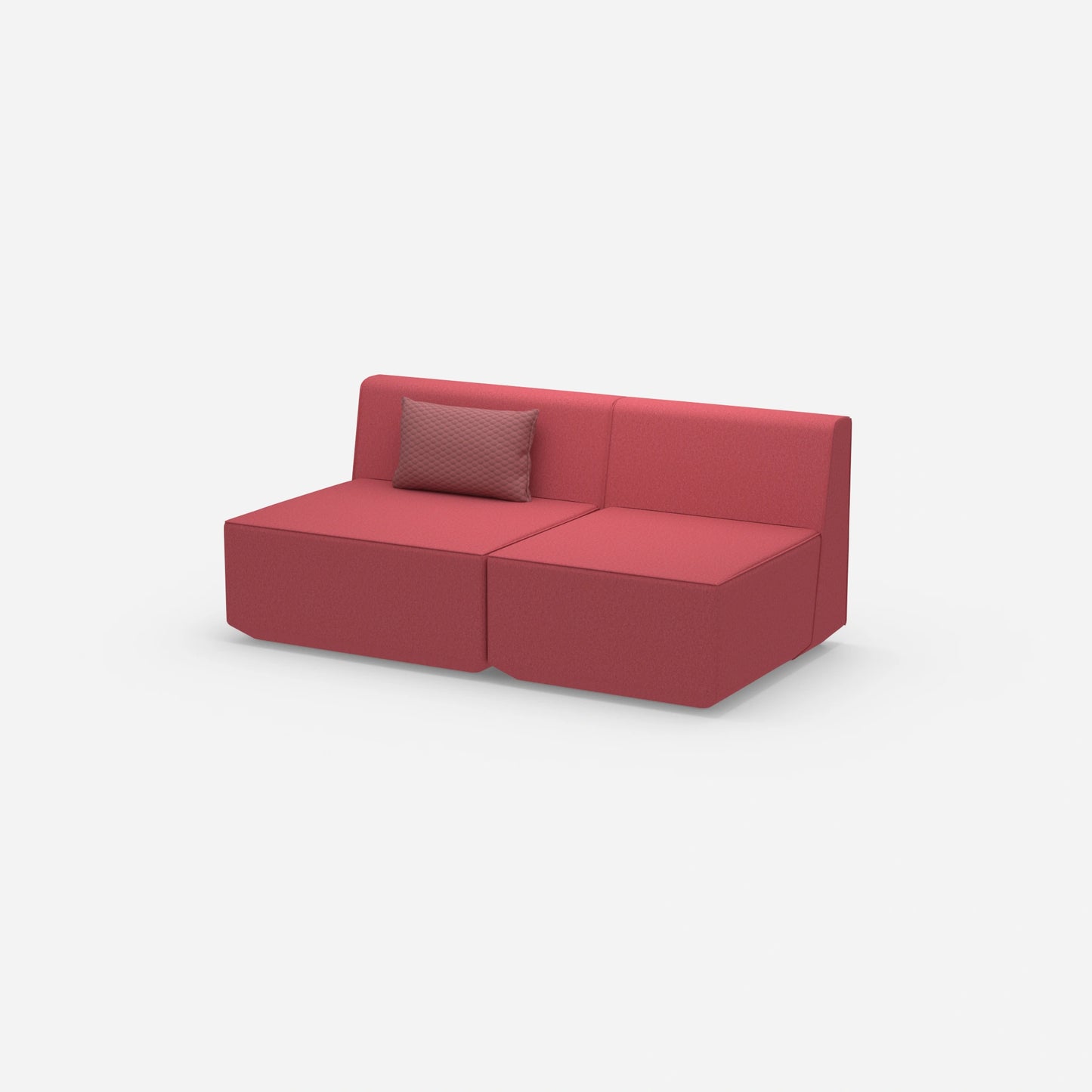 2 Sitzer rosa von der Seite