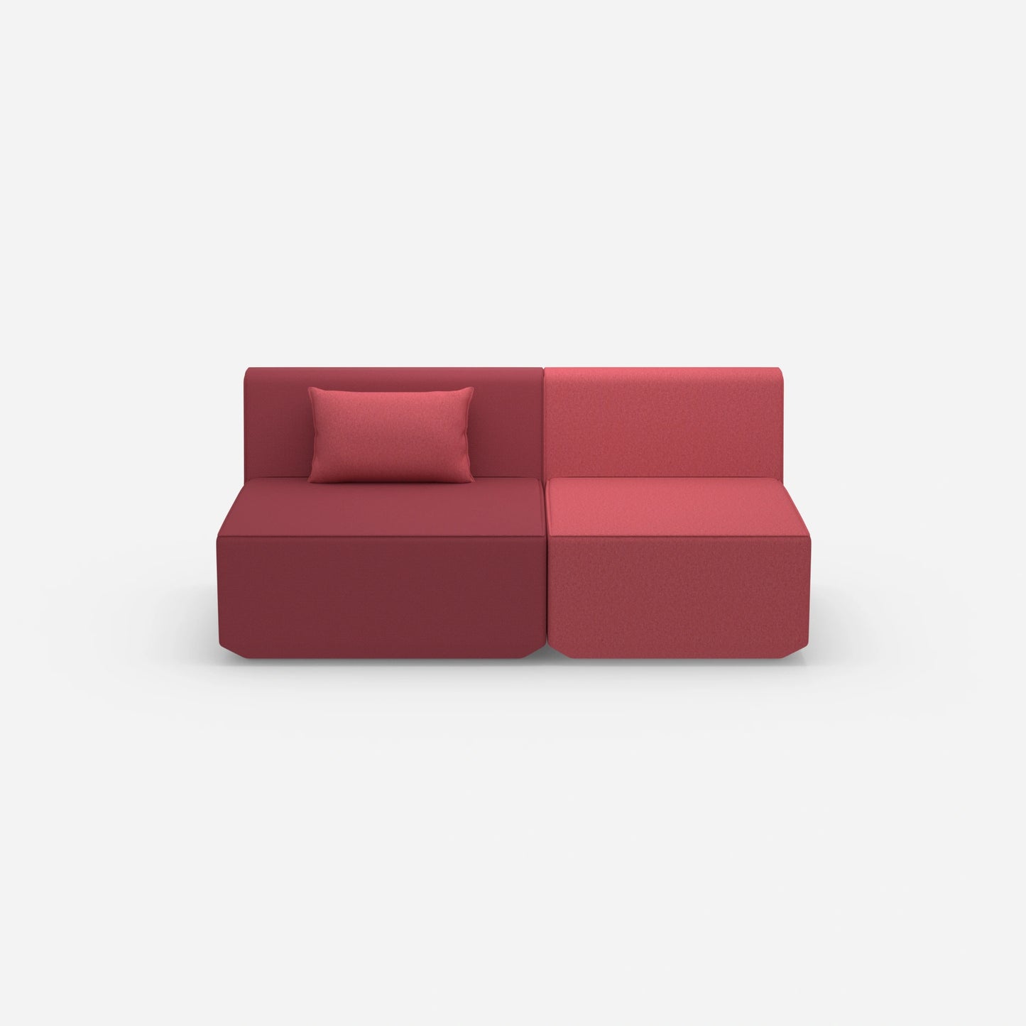 2 Sitzer rosa von vorne