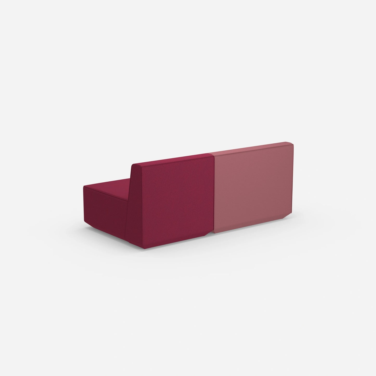 2 Sitzer rosa von hinten