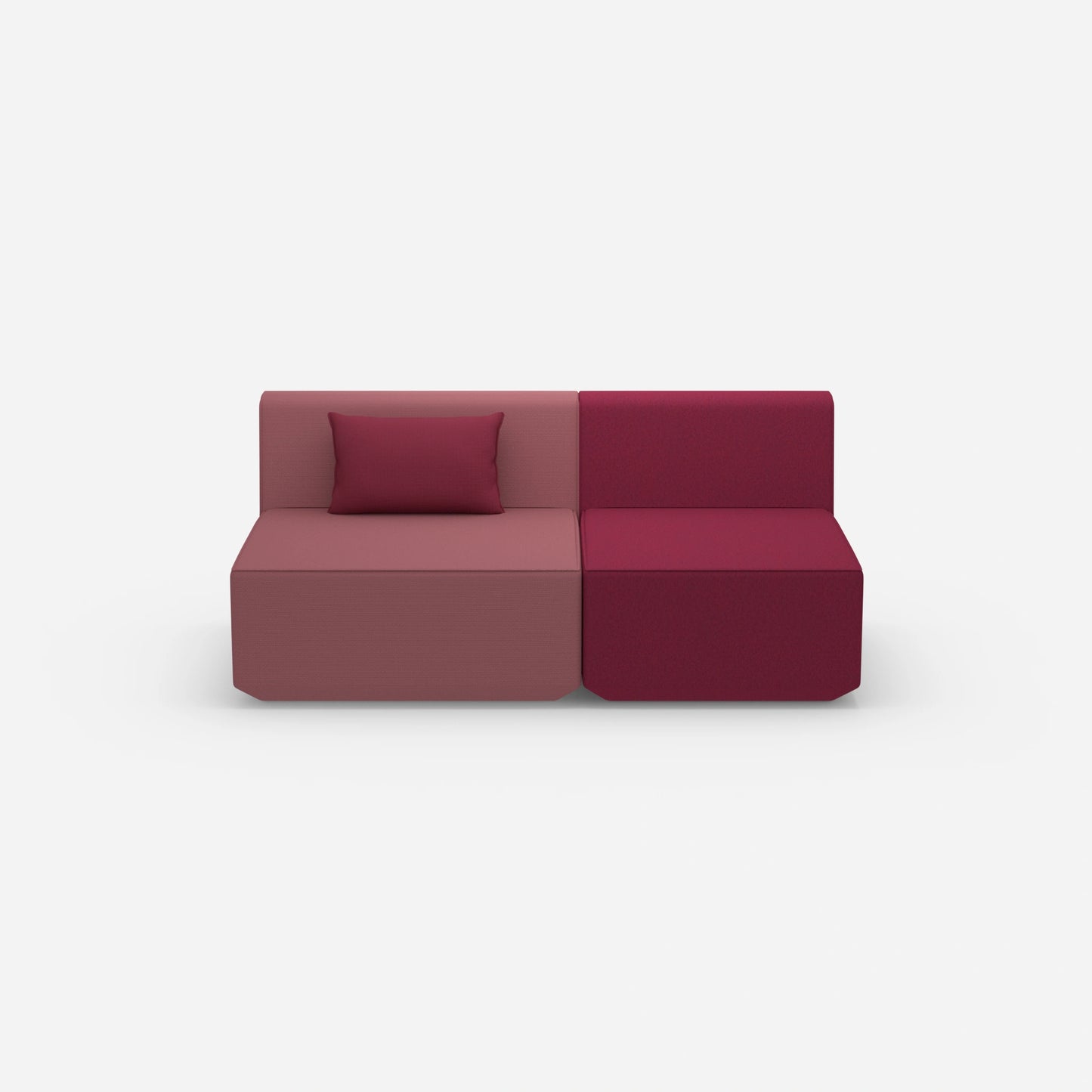 2 Sitzer rosa von vorne
