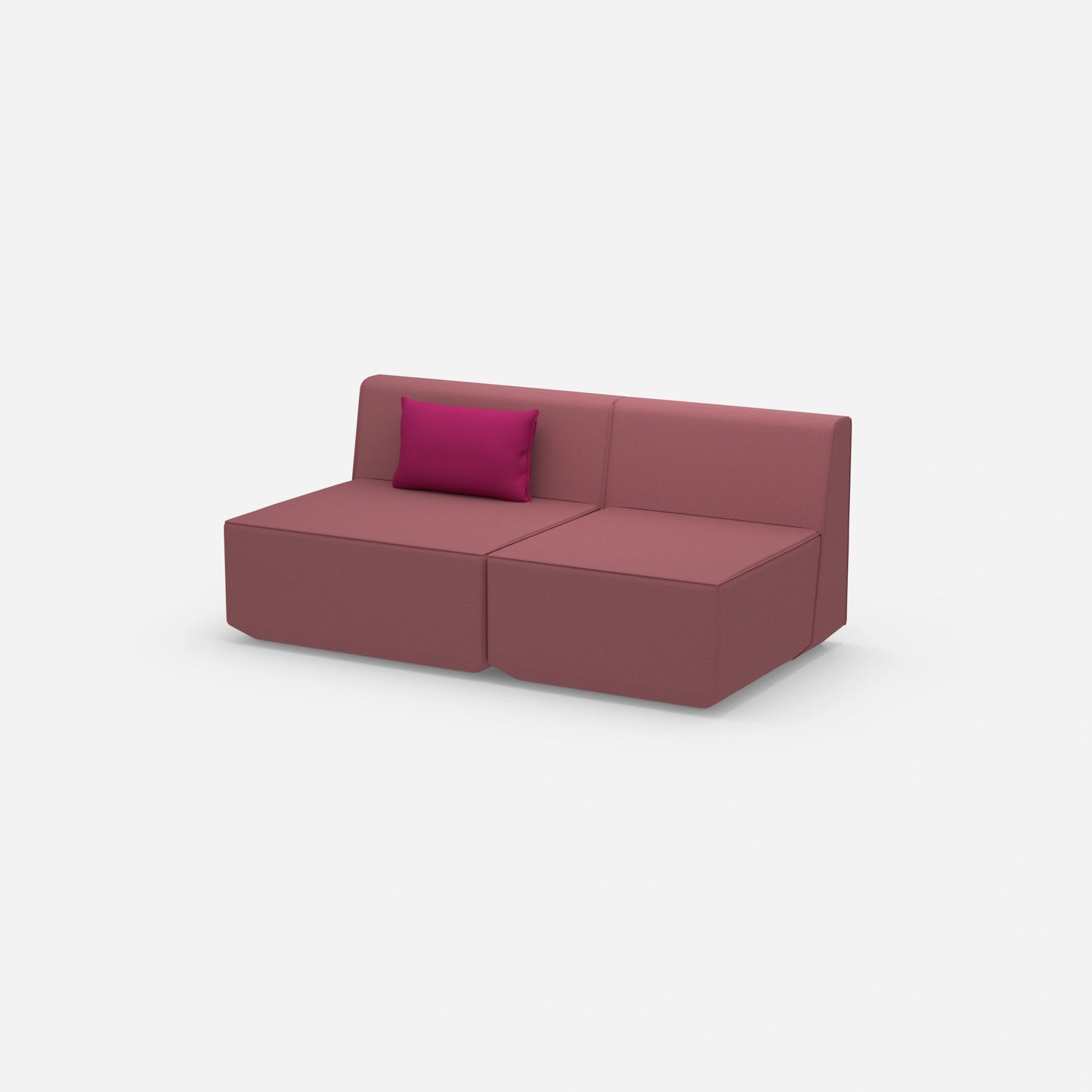 2 Sitzer rosa von der Seite