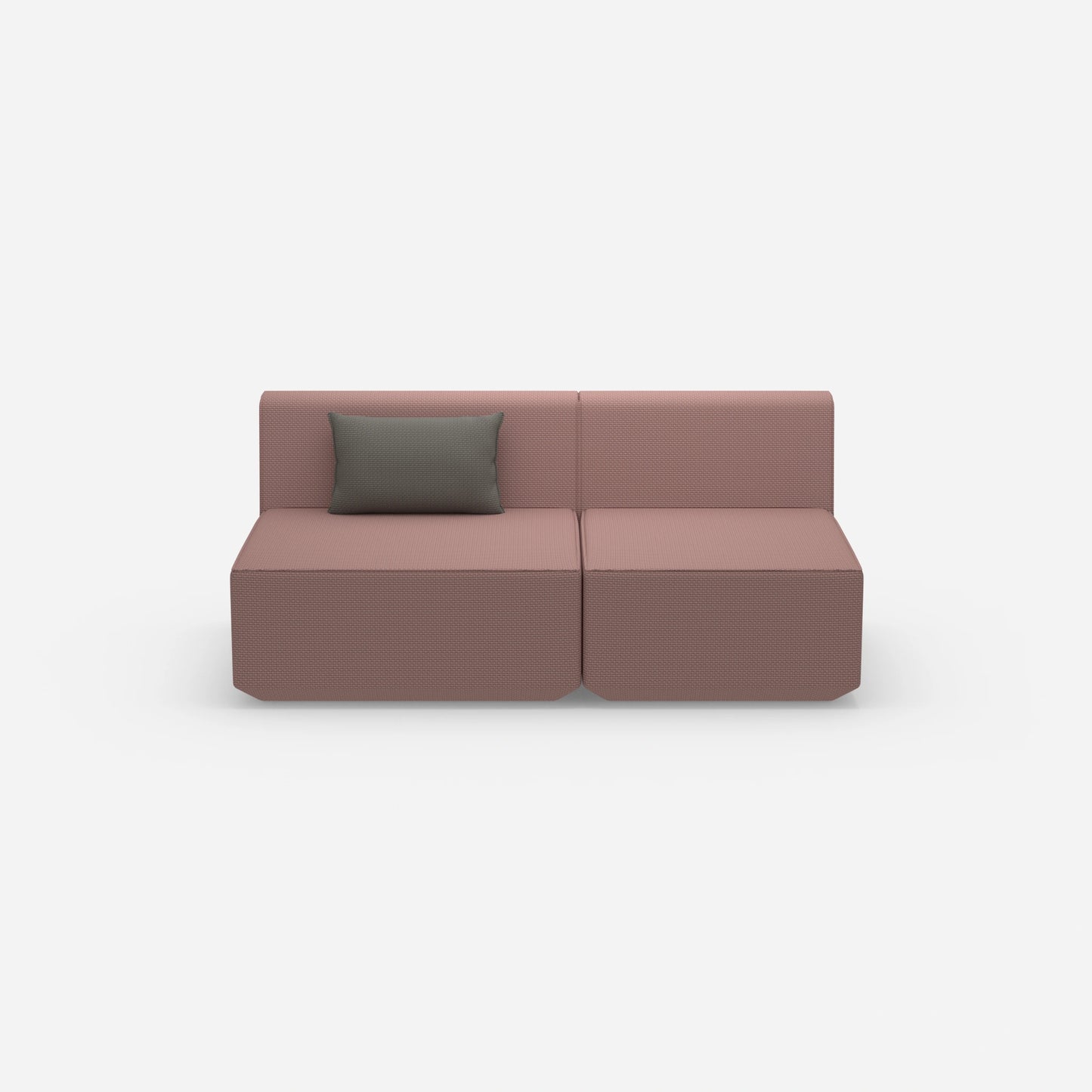 2 Sitzer rosa von vorne
