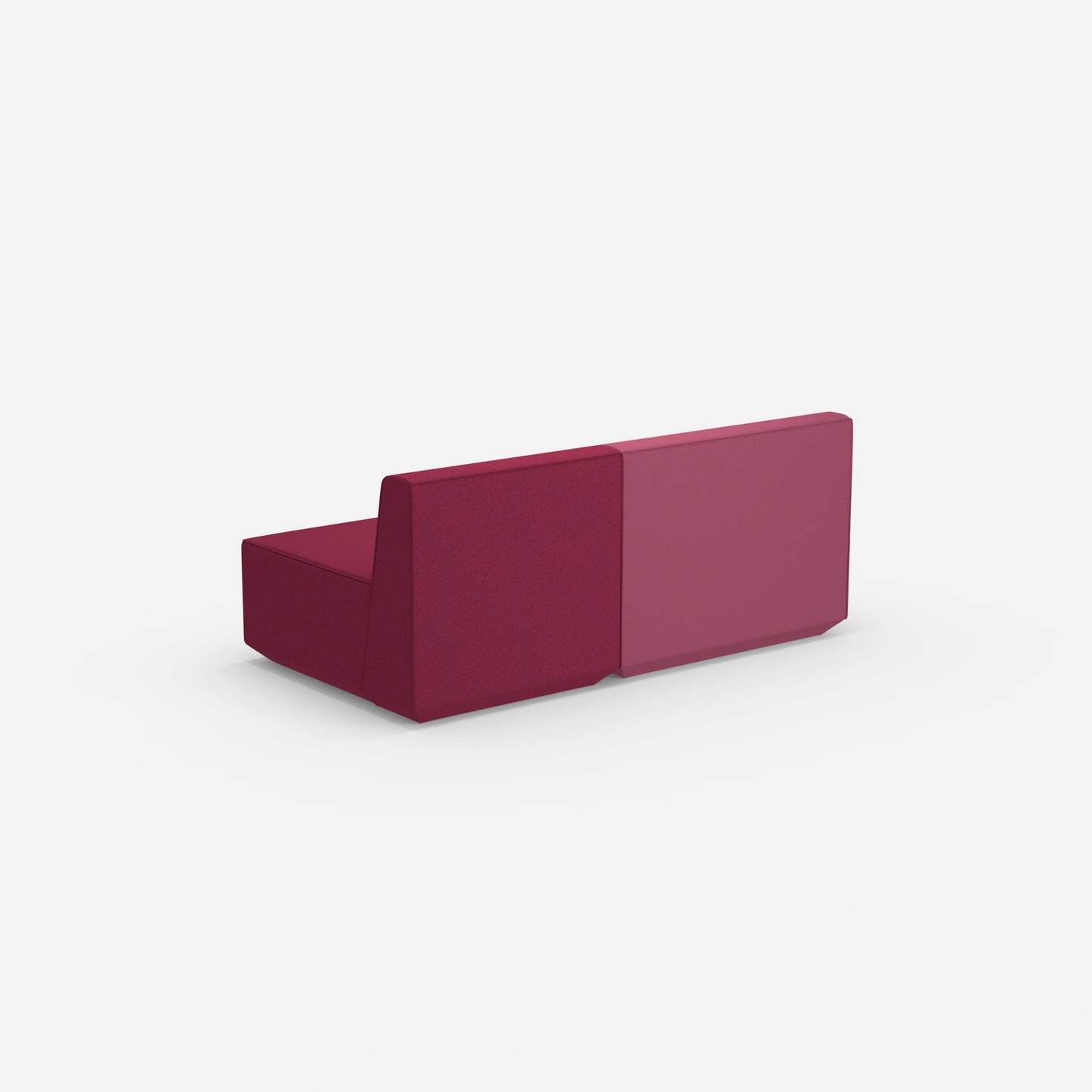 2 Sitzer rosa von hinten