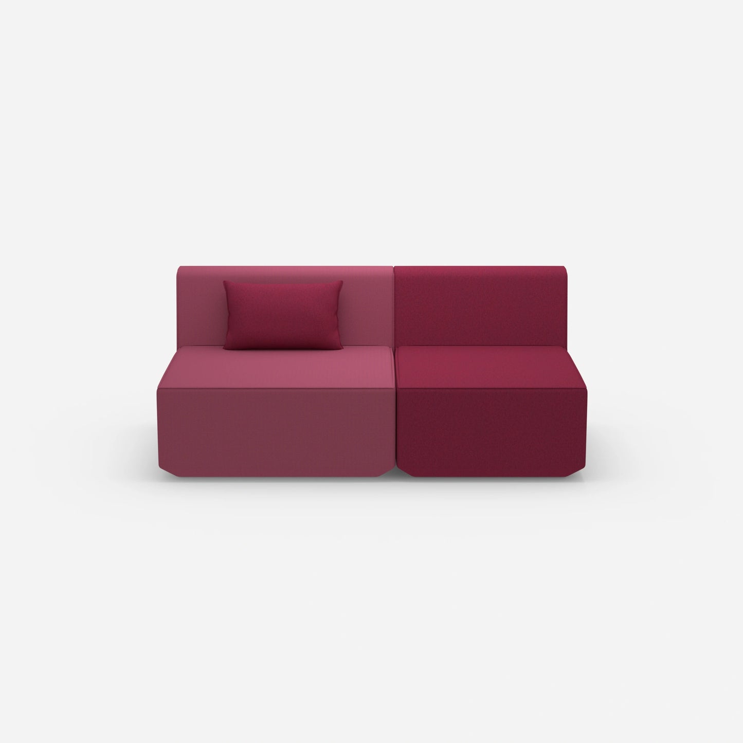 2 Sitzer rosa von vorne