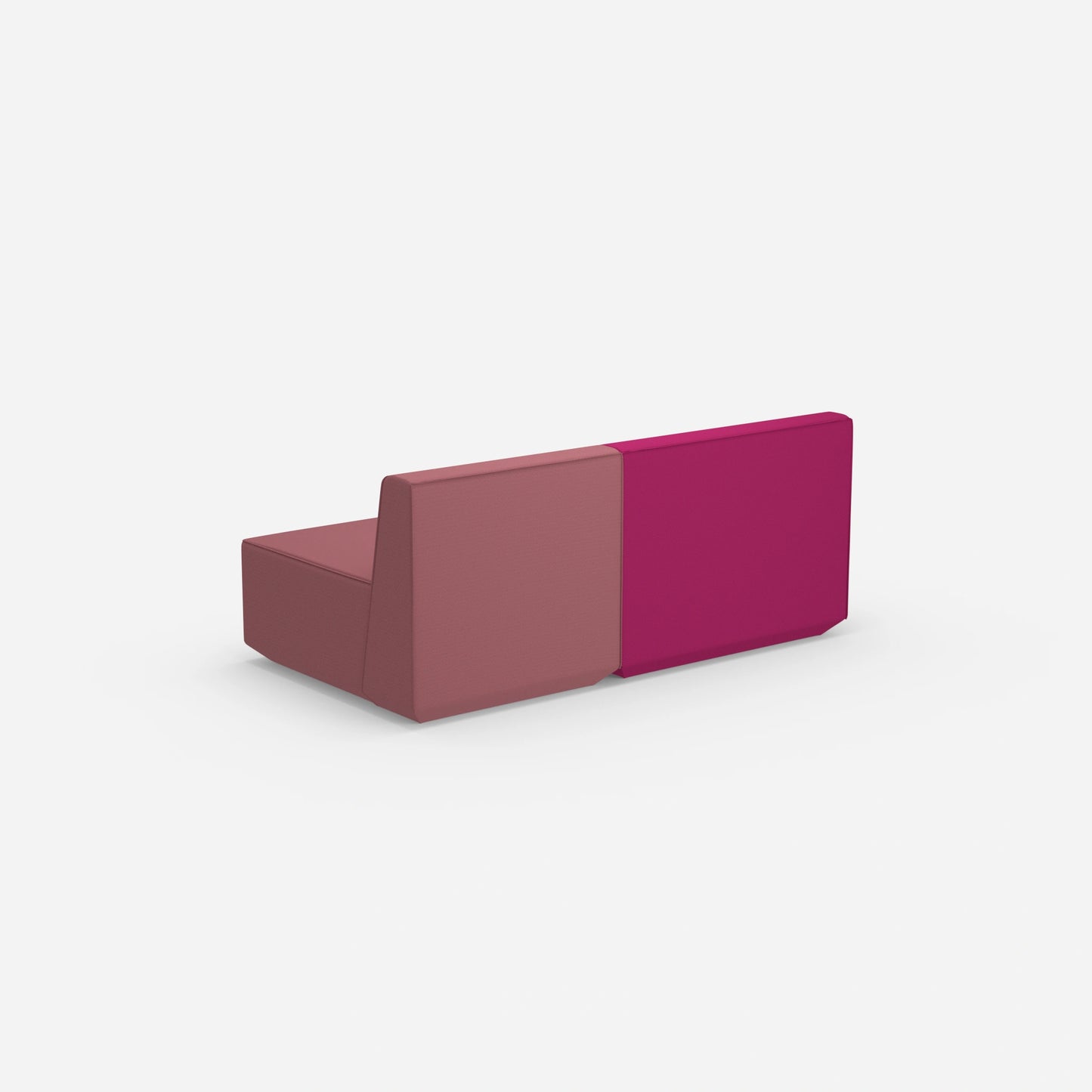 2 Sitzer rosa von hinten