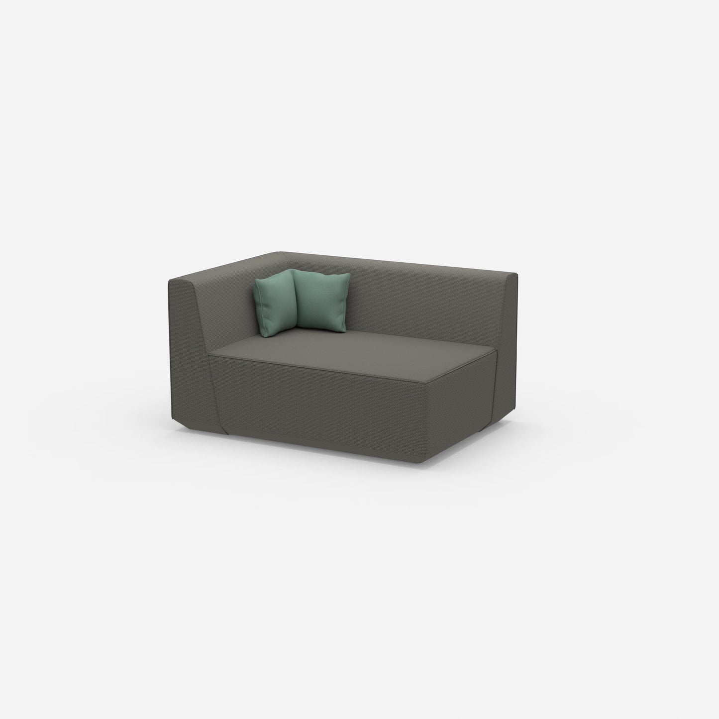 2 Sitzer Sofa 140 cm breit von der Seite