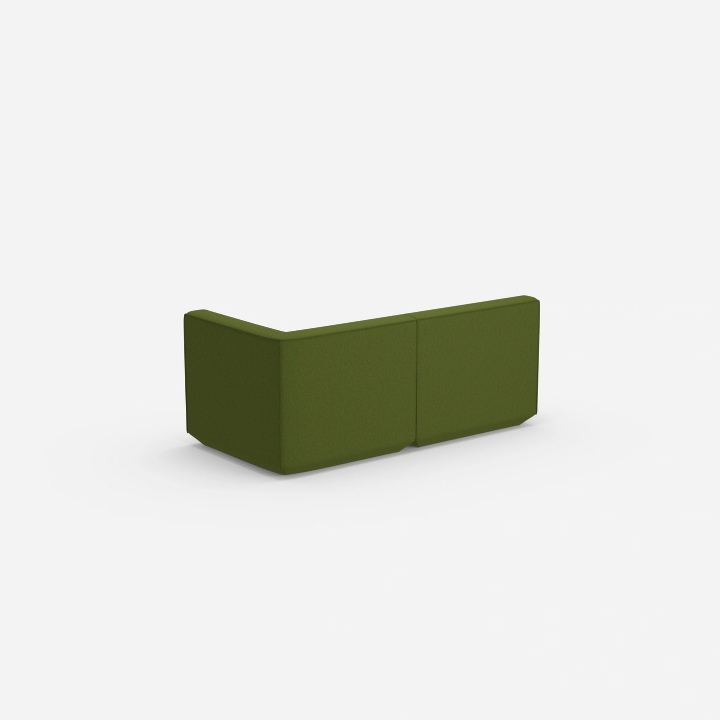 2 Sitzer Sofa grün von hinten