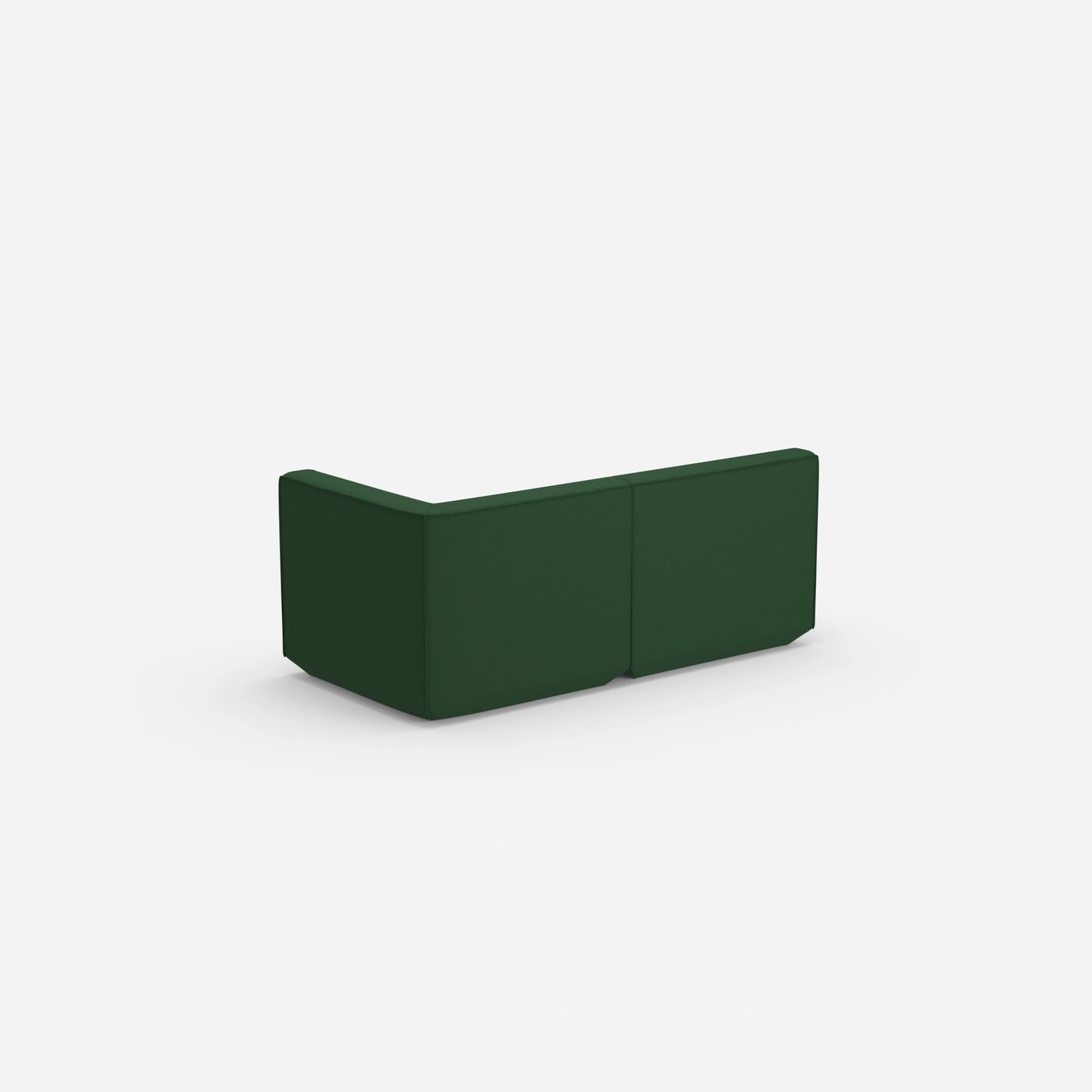 2 Sitzer Sofa grün von hinten